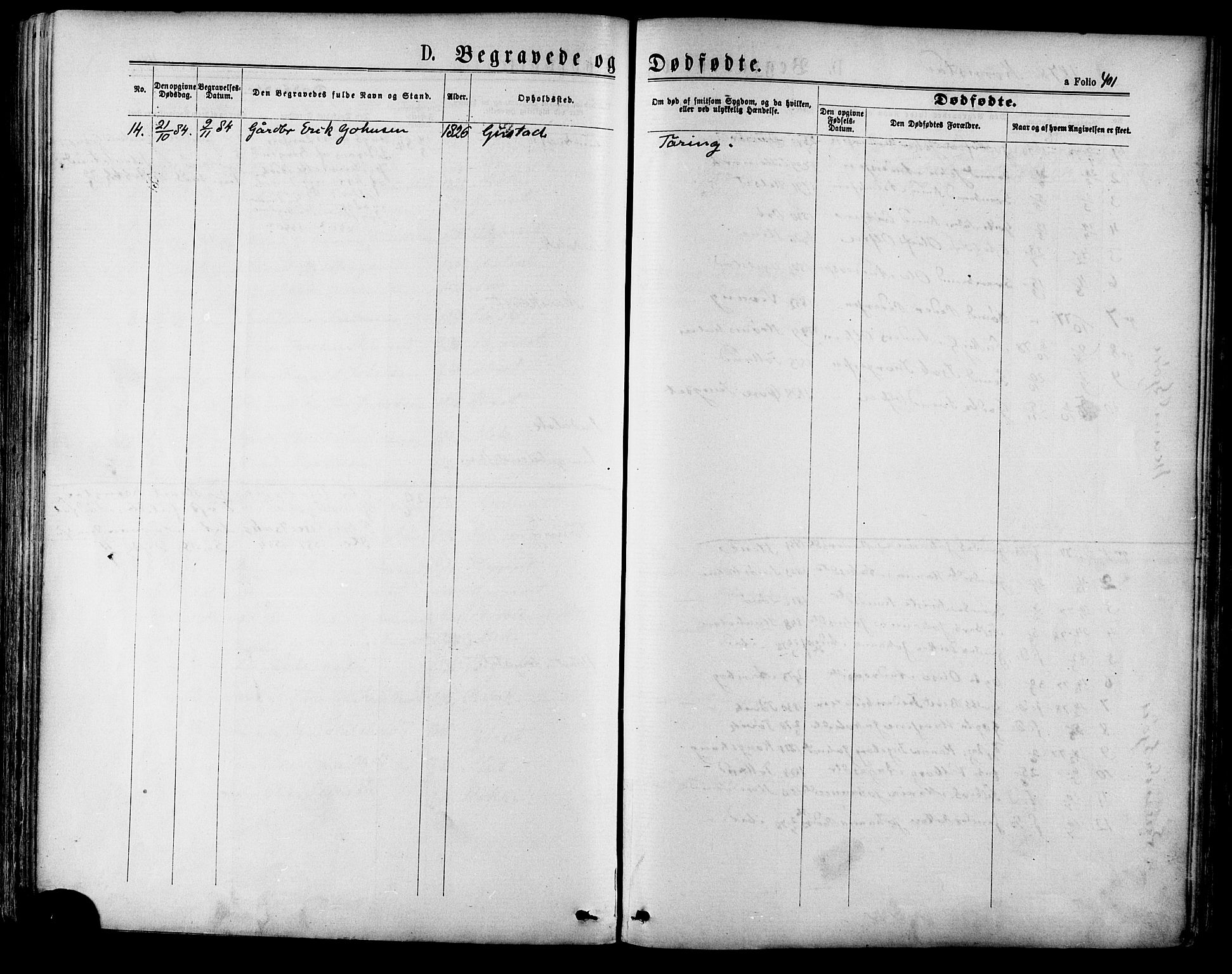 Ministerialprotokoller, klokkerbøker og fødselsregistre - Møre og Romsdal, SAT/A-1454/568/L0805: Parish register (official) no. 568A12 /1, 1869-1884, p. 401