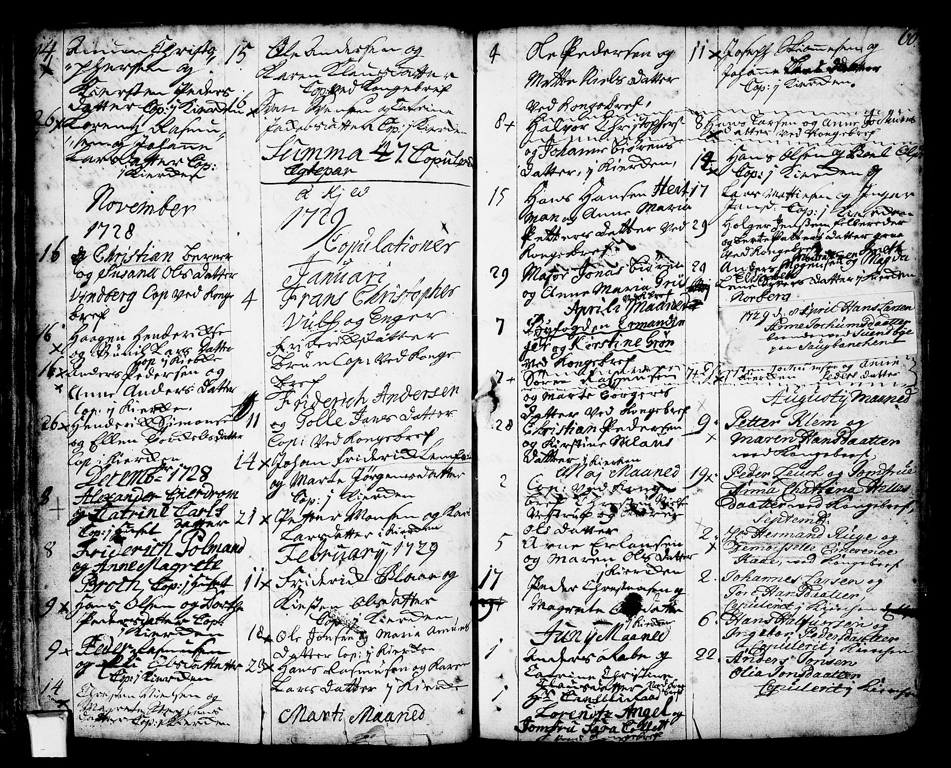 Oslo domkirke Kirkebøker, SAO/A-10752/F/Fa/L0002: Parish register (official) no. 2, 1705-1730, p. 60
