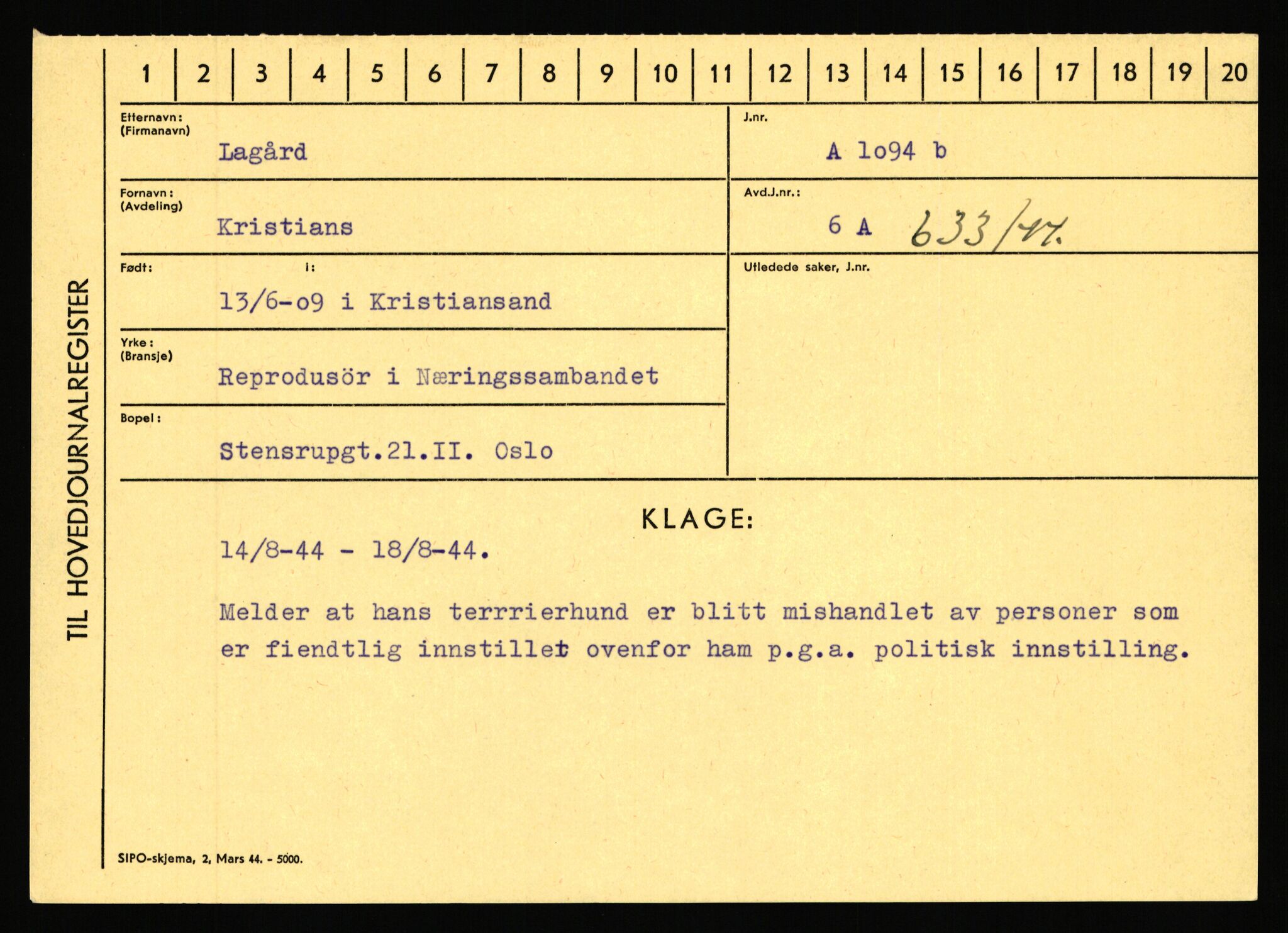 Statspolitiet - Hovedkontoret / Osloavdelingen, AV/RA-S-1329/C/Ca/L0009: Knutsen - Limstrand, 1943-1945, p. 2528