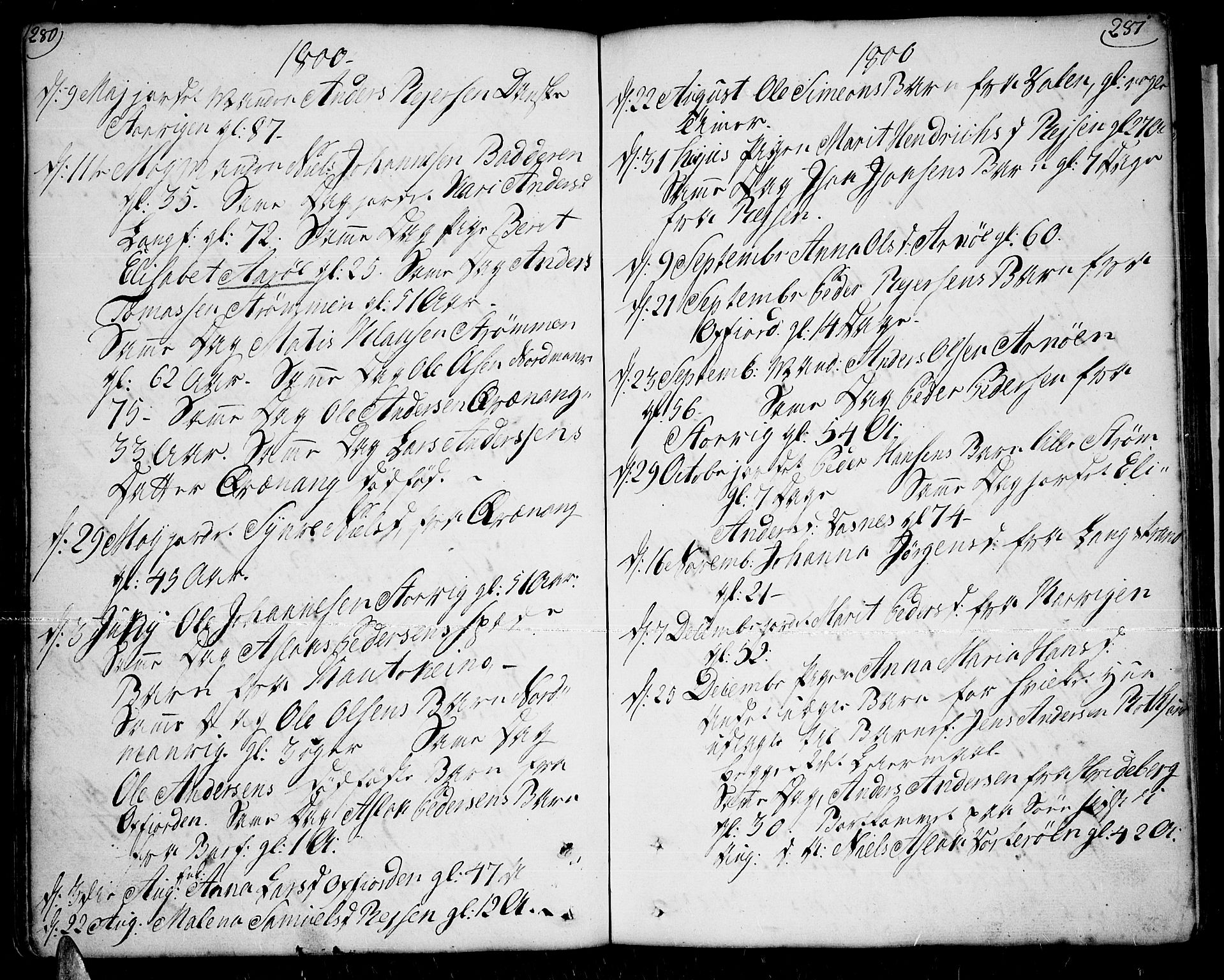 Skjervøy sokneprestkontor, SATØ/S-1300/H/Ha/Haa/L0002kirke: Parish register (official) no. 2, 1781-1817, p. 280-281
