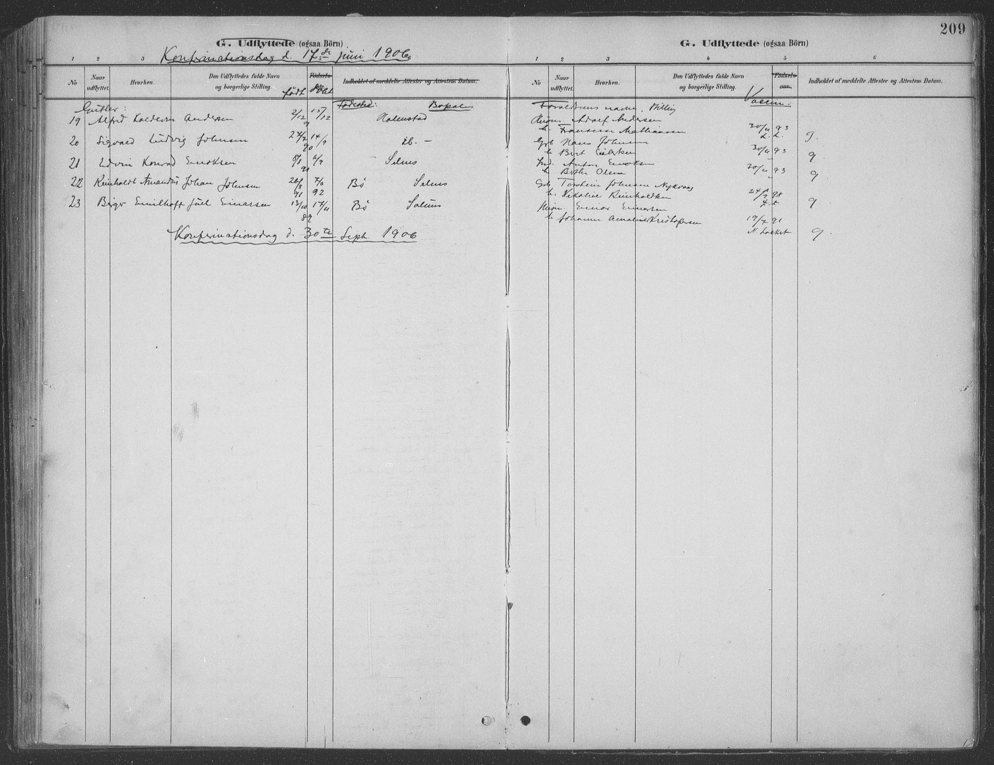 Ministerialprotokoller, klokkerbøker og fødselsregistre - Nordland, AV/SAT-A-1459/890/L1290: Parish register (copy) no. 890C01, 1882-1911, p. 209