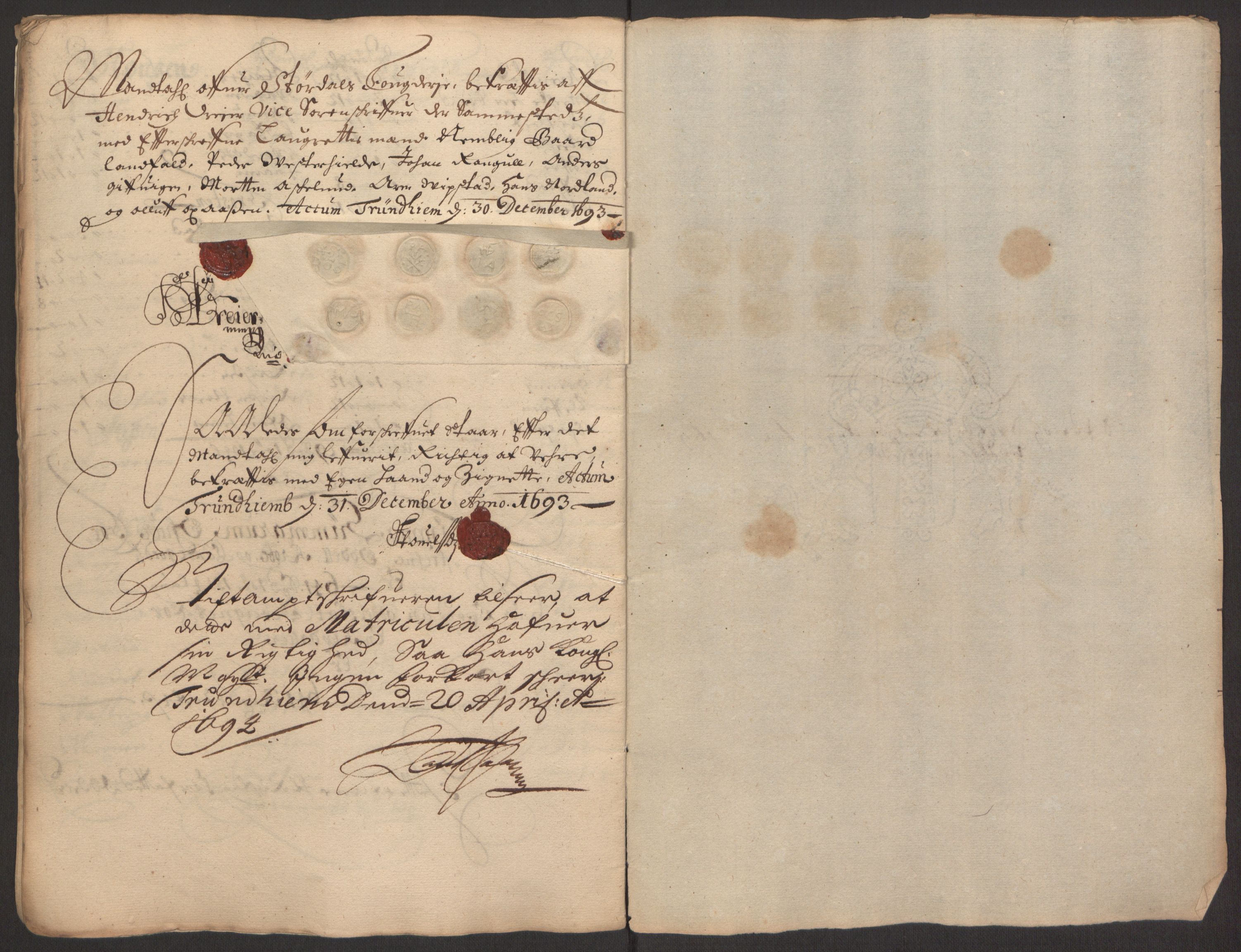 Rentekammeret inntil 1814, Reviderte regnskaper, Fogderegnskap, AV/RA-EA-4092/R62/L4186: Fogderegnskap Stjørdal og Verdal, 1693-1694, p. 47