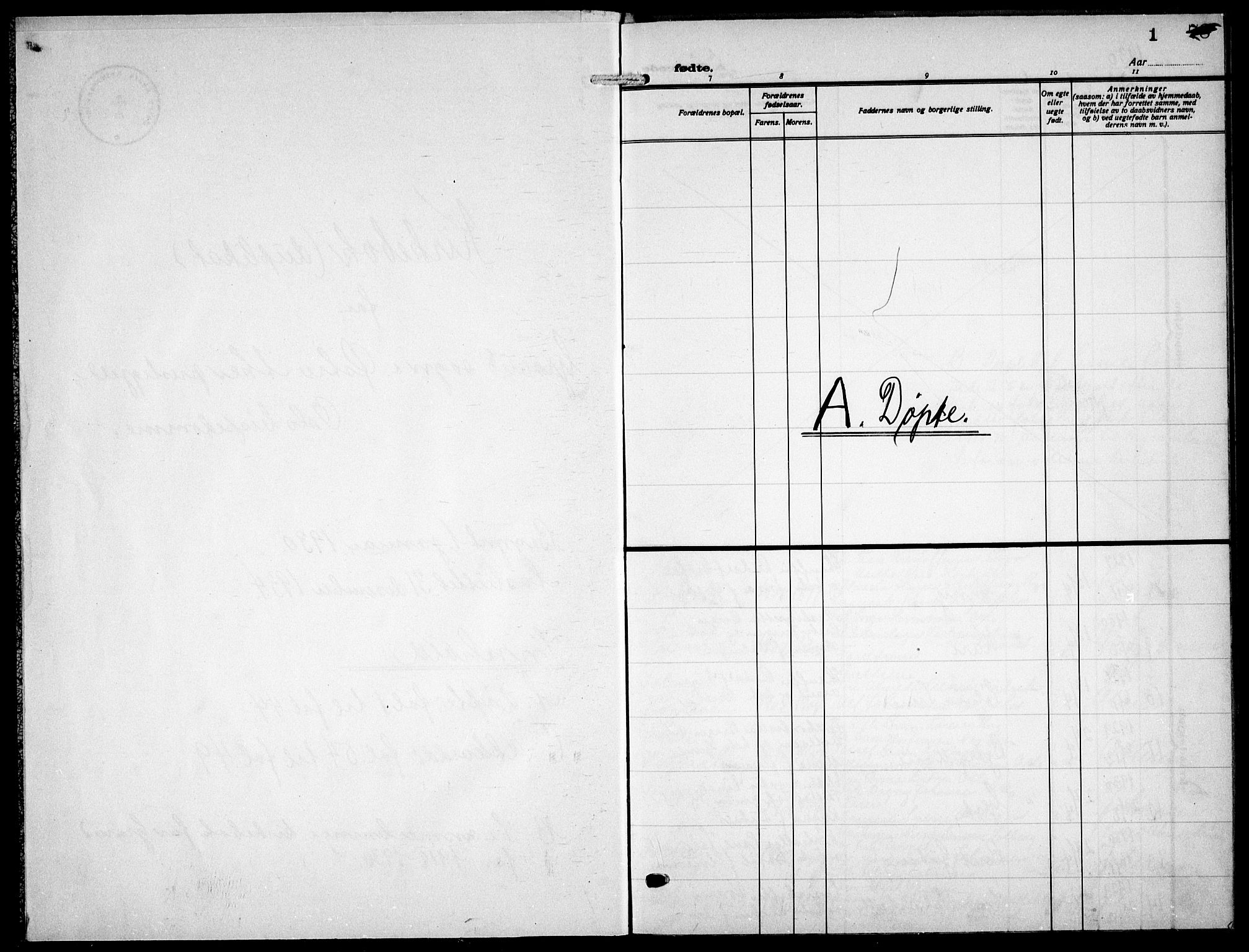 Østre Aker prestekontor Kirkebøker, SAO/A-10840/G/Gb/L0001: Parish register (copy) no. II 1, 1930-1934, p. 1