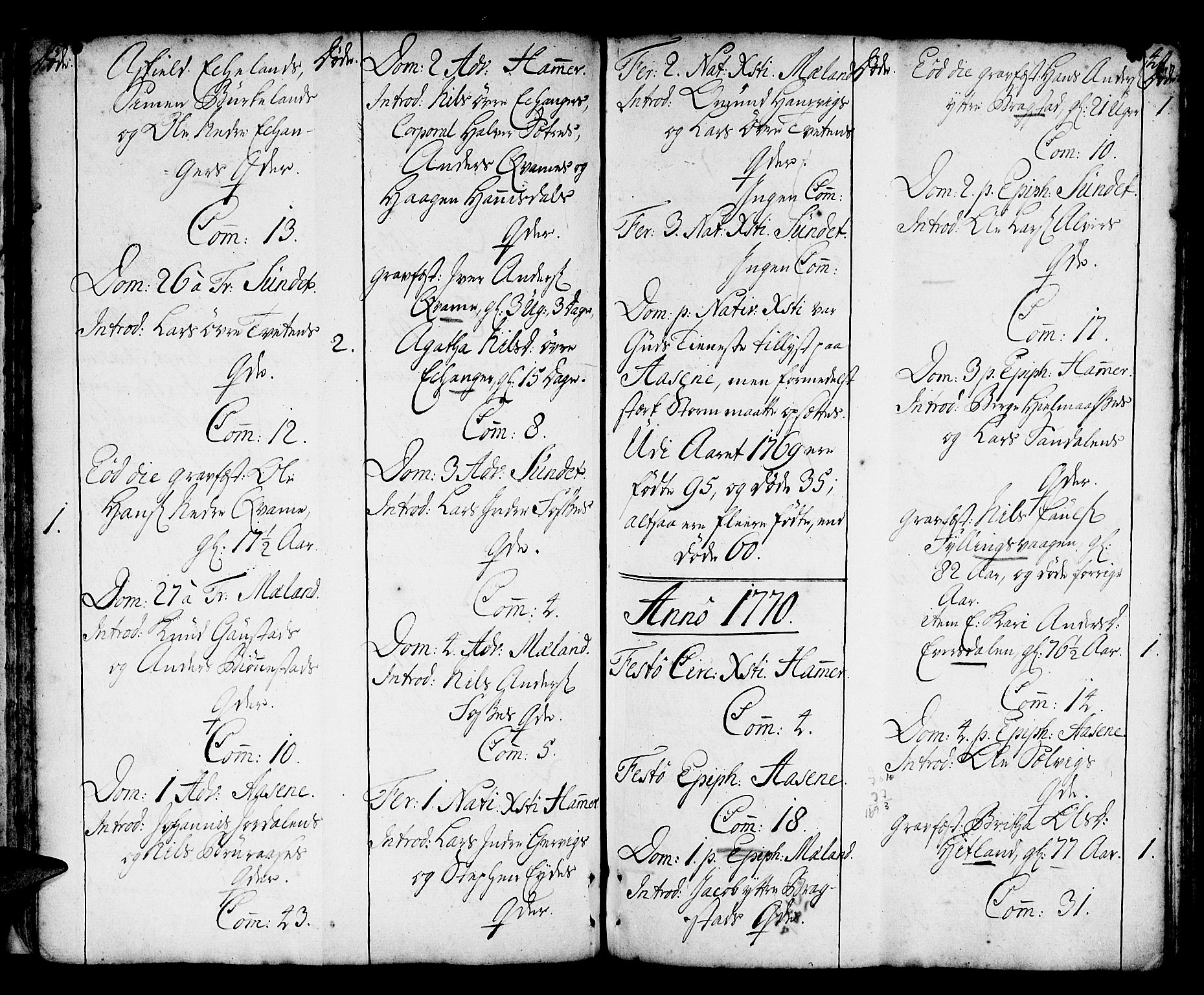 Hamre sokneprestembete, AV/SAB-A-75501/H/Ha/Haa/Haaa/L0007: Parish register (official) no. A 7, 1762-1777, p. 40