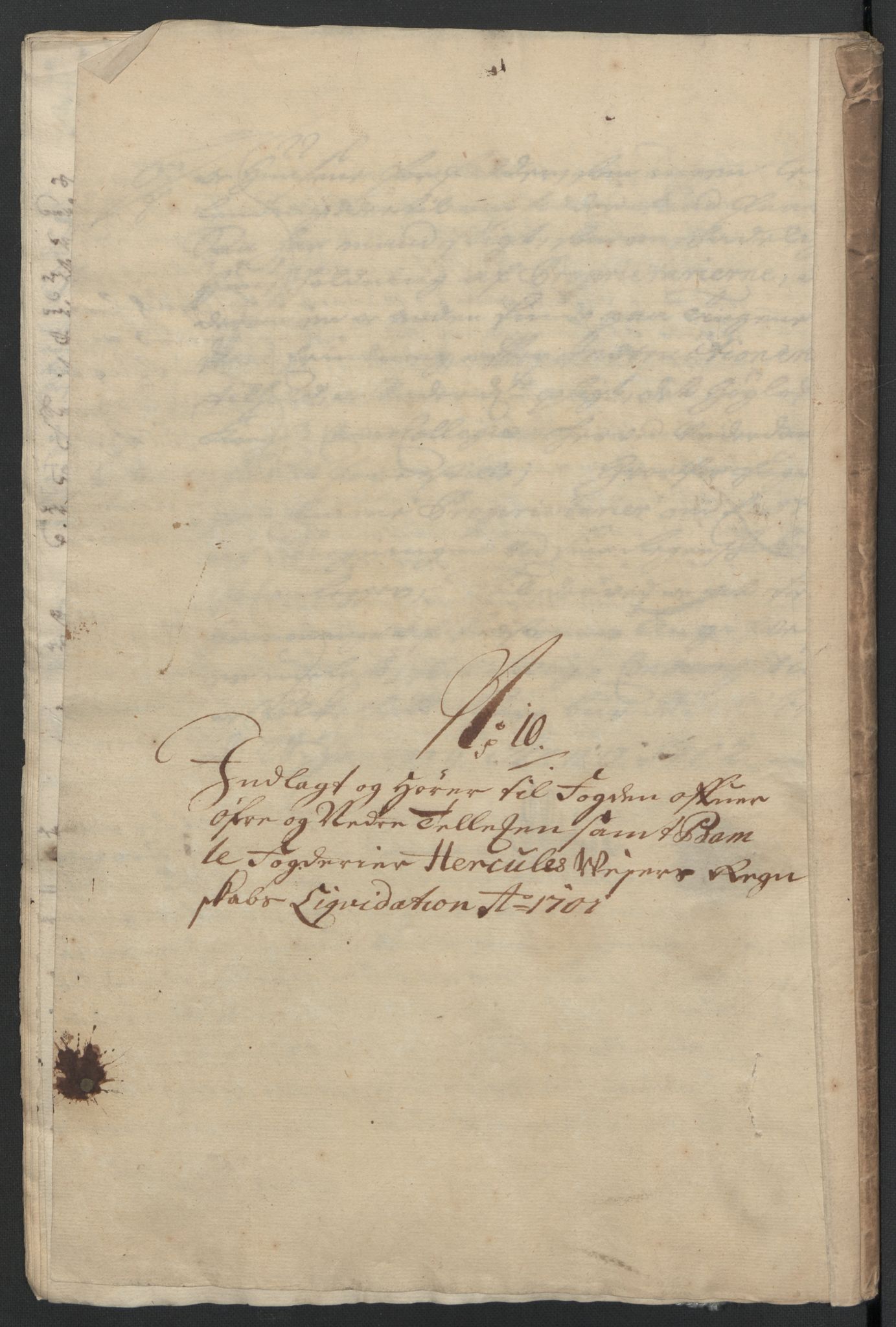 Rentekammeret inntil 1814, Reviderte regnskaper, Fogderegnskap, AV/RA-EA-4092/R36/L2105: Fogderegnskap Øvre og Nedre Telemark og Bamble, 1701, p. 193