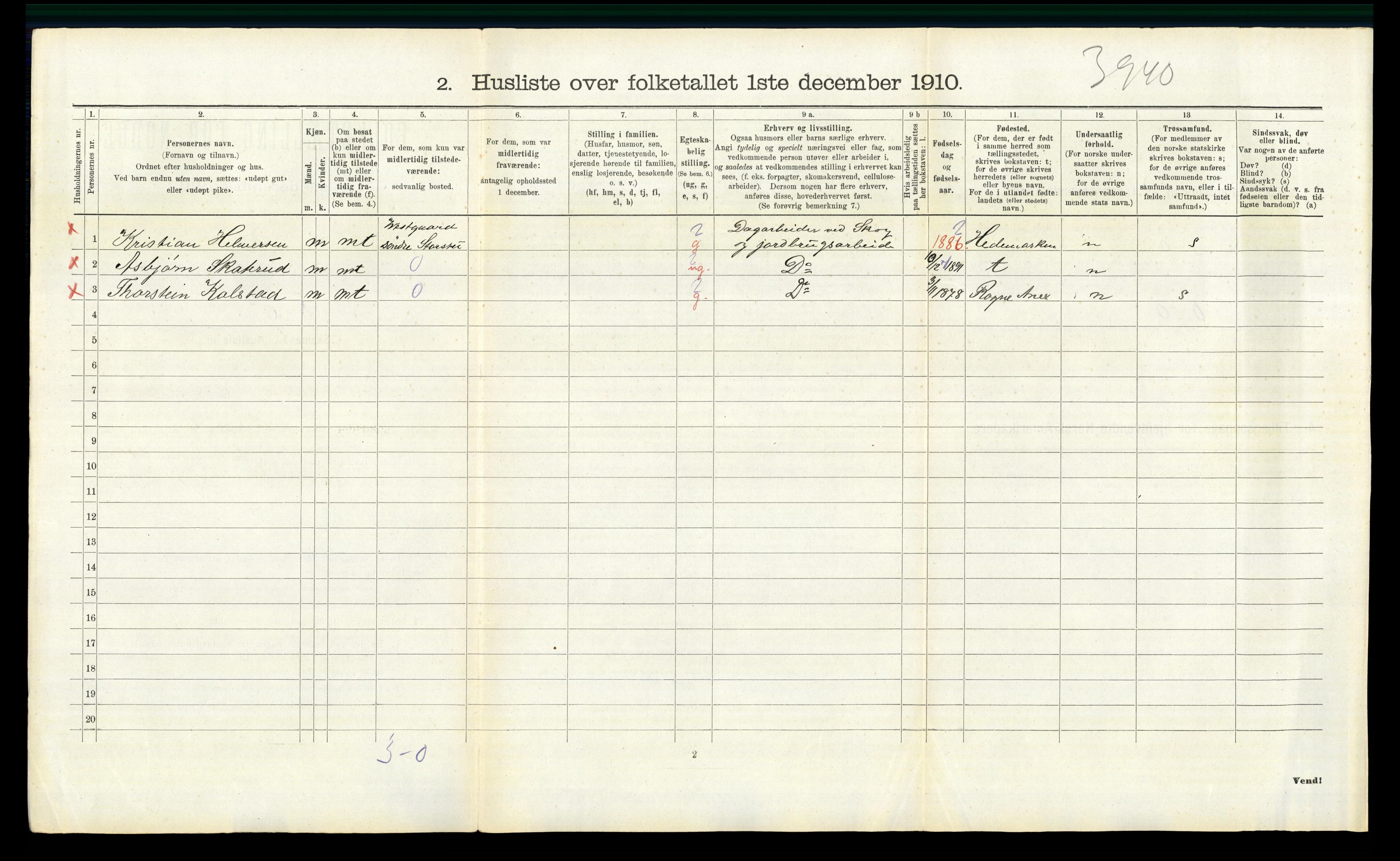 RA, 1910 census for Stor-Elvdal, 1910, p. 560