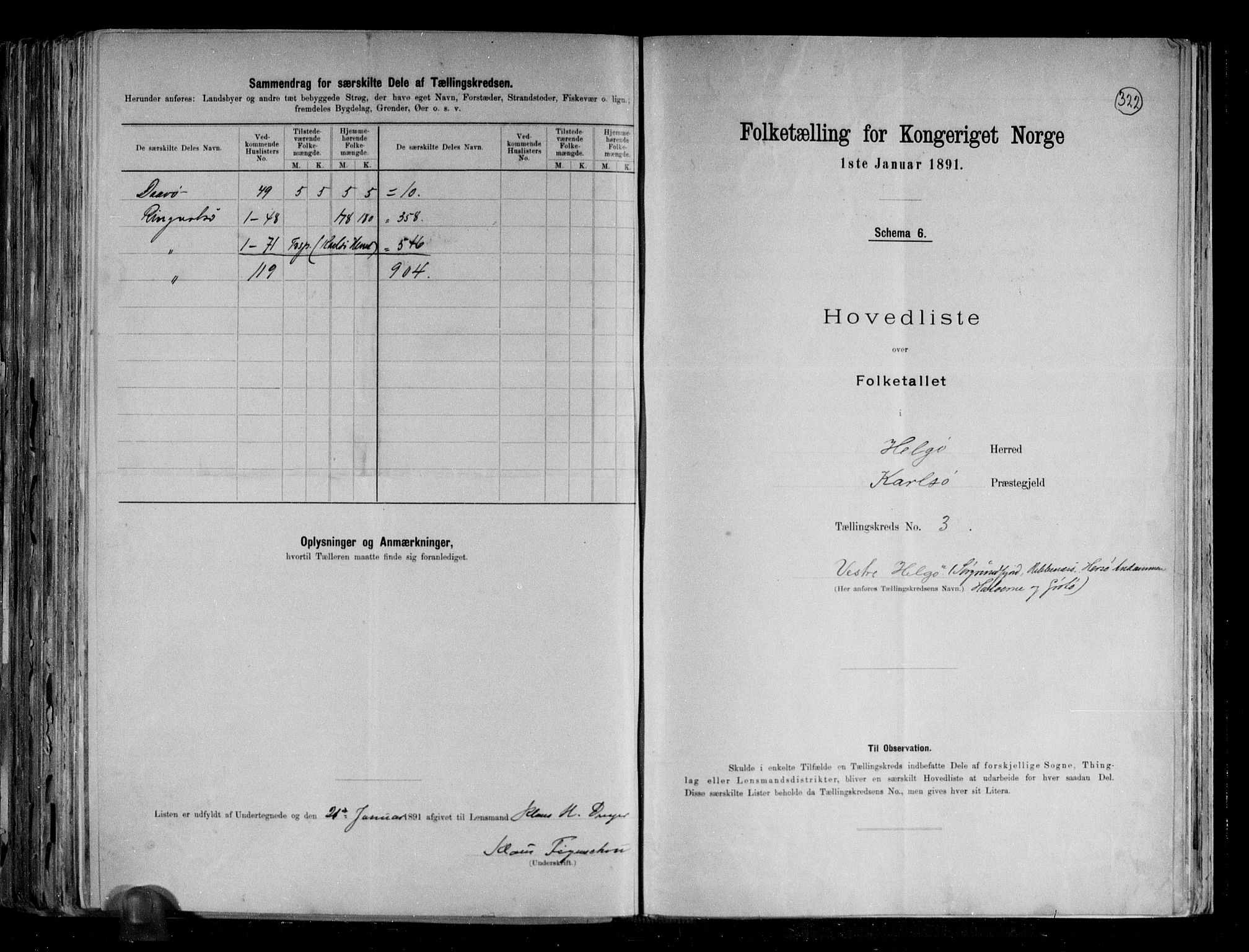 RA, 1891 census for 1935 Helgøy, 1891, p. 8