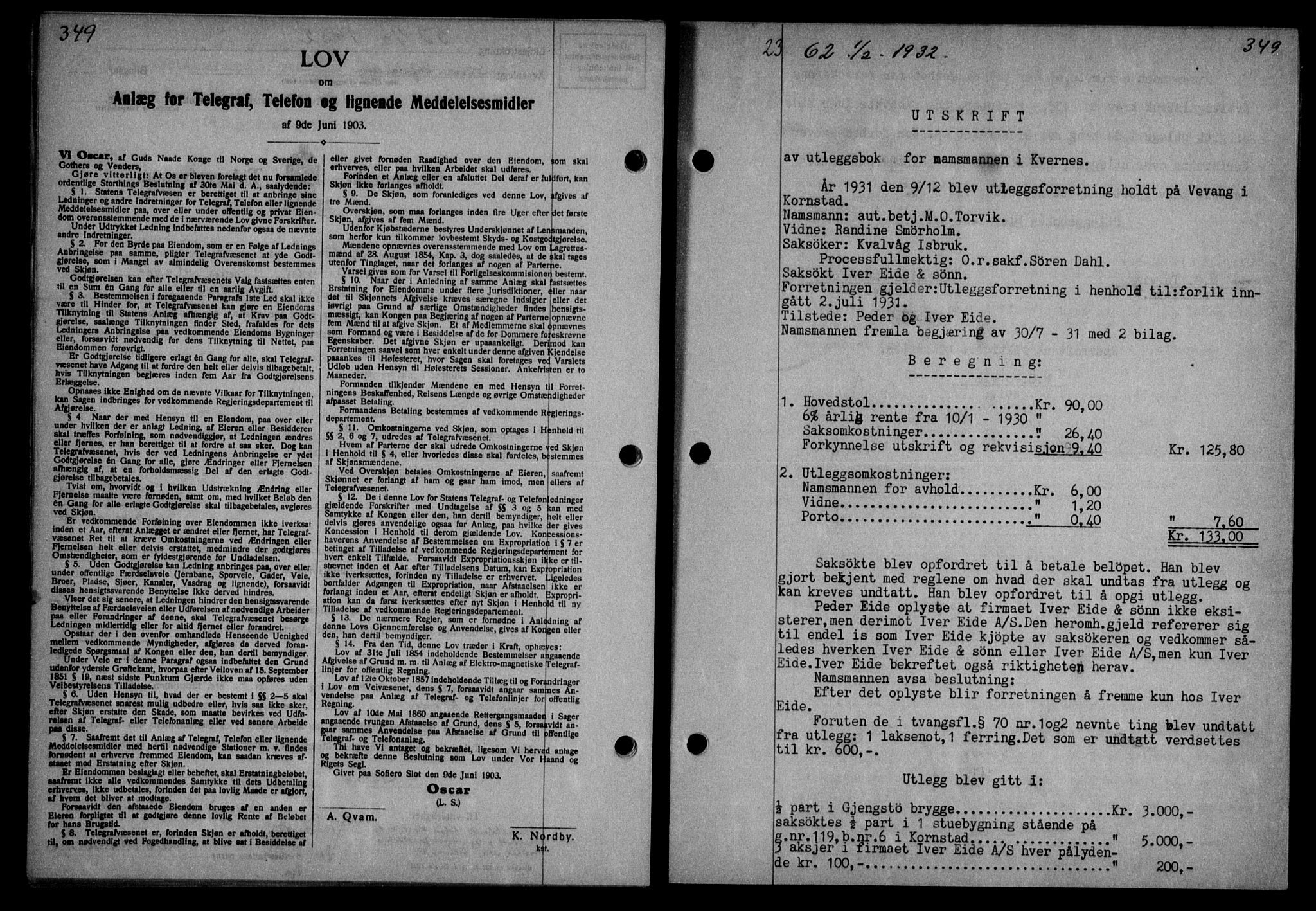 Nordmøre sorenskriveri, AV/SAT-A-4132/1/2/2Ca: Mortgage book no. 64, 1931-1932, Deed date: 01.02.1932