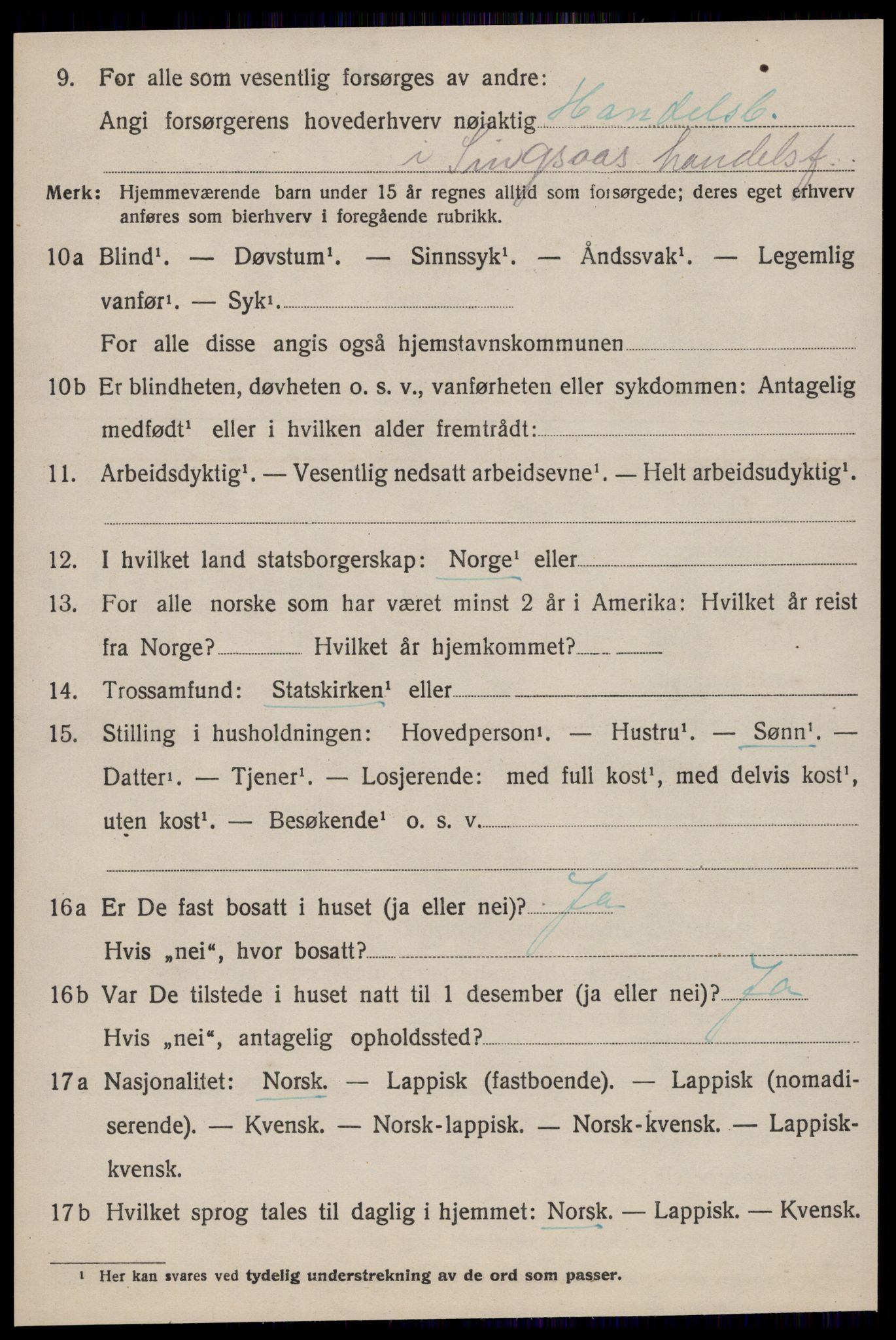 SAT, 1920 census for Singsås, 1920, p. 2112