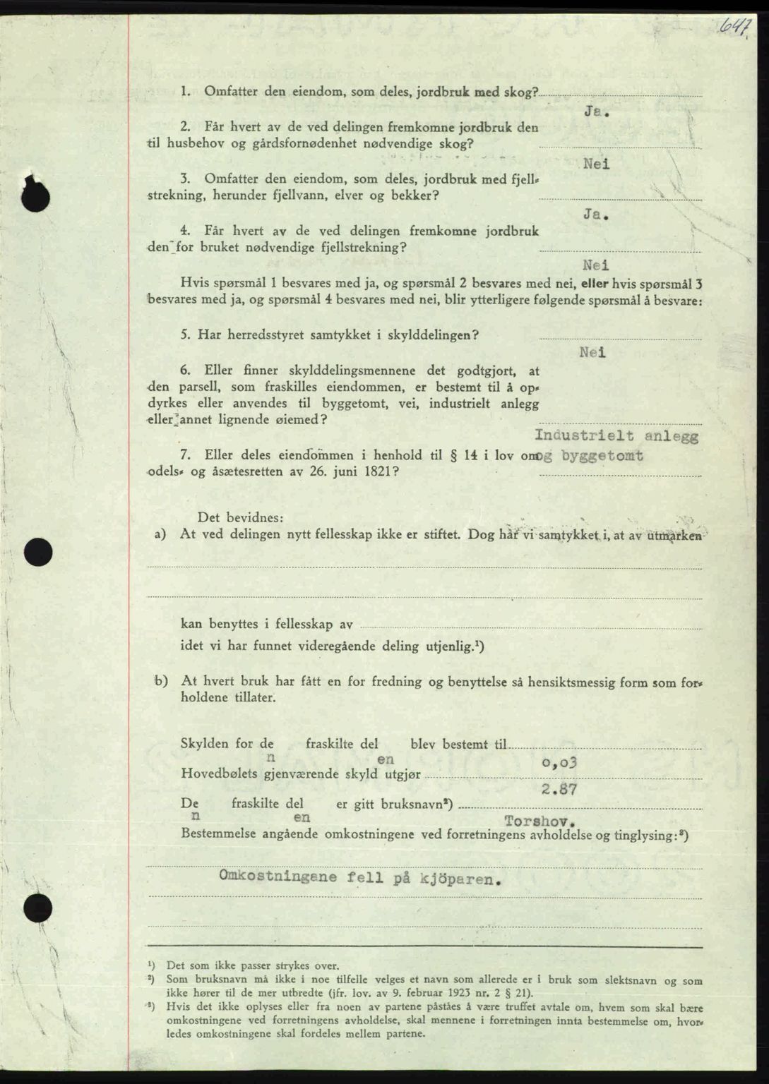 Nordmøre sorenskriveri, AV/SAT-A-4132/1/2/2Ca: Mortgage book no. A109, 1948-1948, Diary no: : 2982/1948