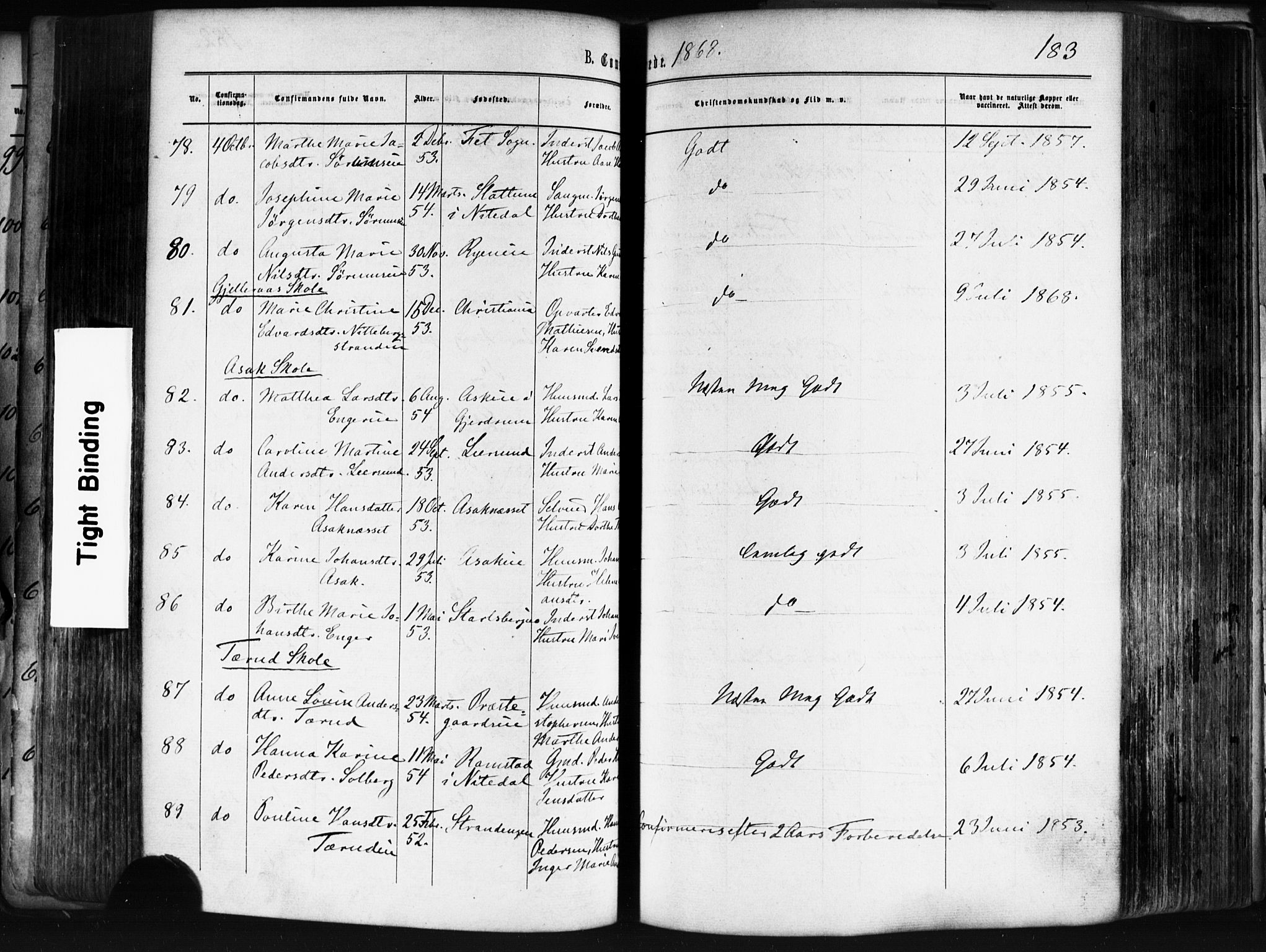 Skedsmo prestekontor Kirkebøker, AV/SAO-A-10033a/F/Fa/L0011: Parish register (official) no. I 11, 1866-1876, p. 183