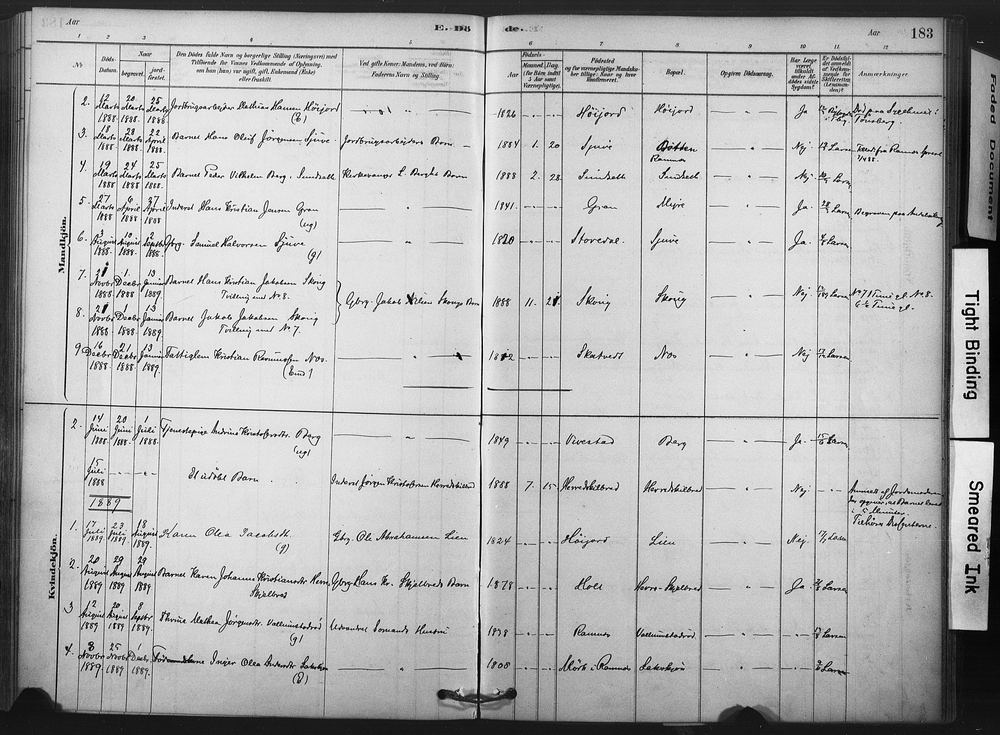 Andebu kirkebøker, SAKO/A-336/F/Fa/L0009: Parish register (official) no. 9, 1878-1909, p. 183