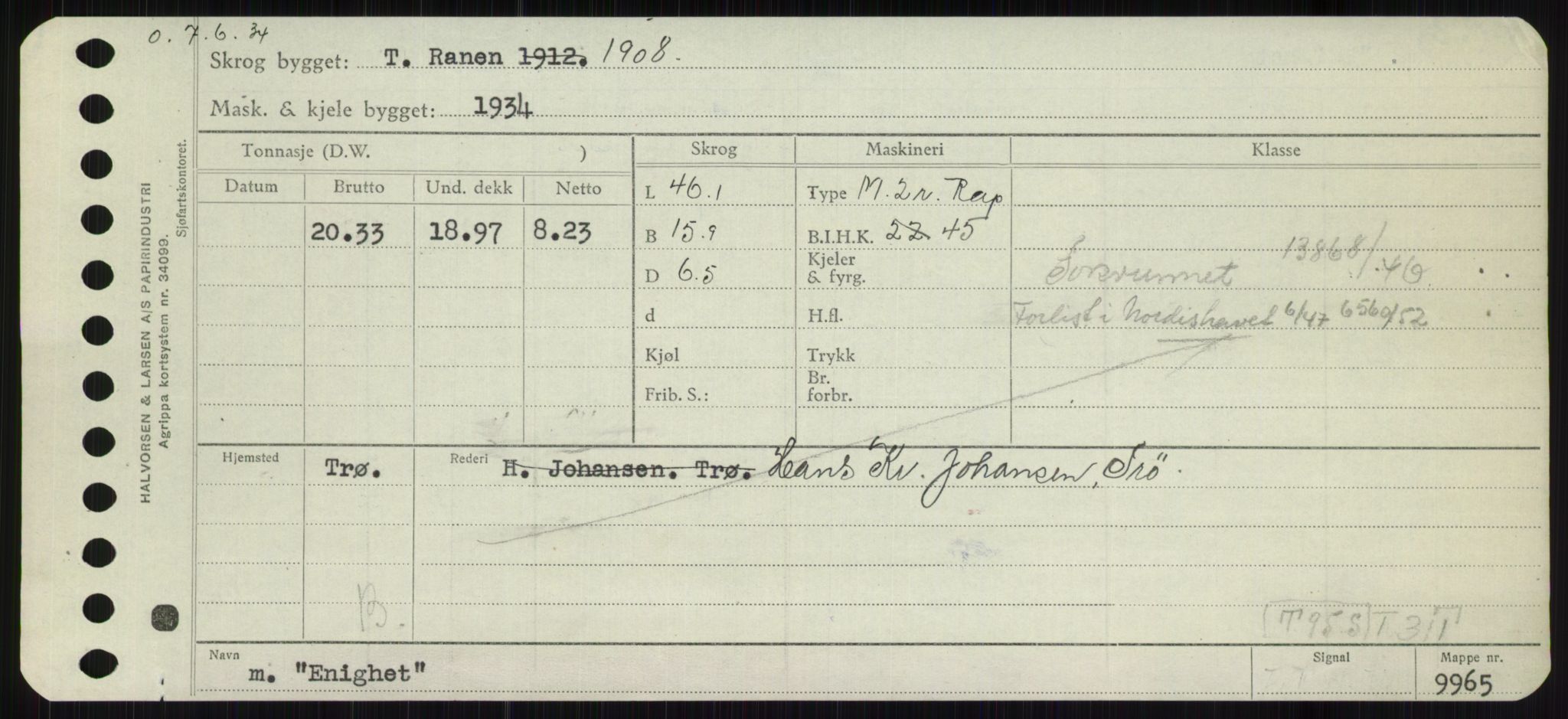 Sjøfartsdirektoratet med forløpere, Skipsmålingen, RA/S-1627/H/Ha/L0002/0001: Fartøy, Eik-Hill / Fartøy, Eik-F, p. 173