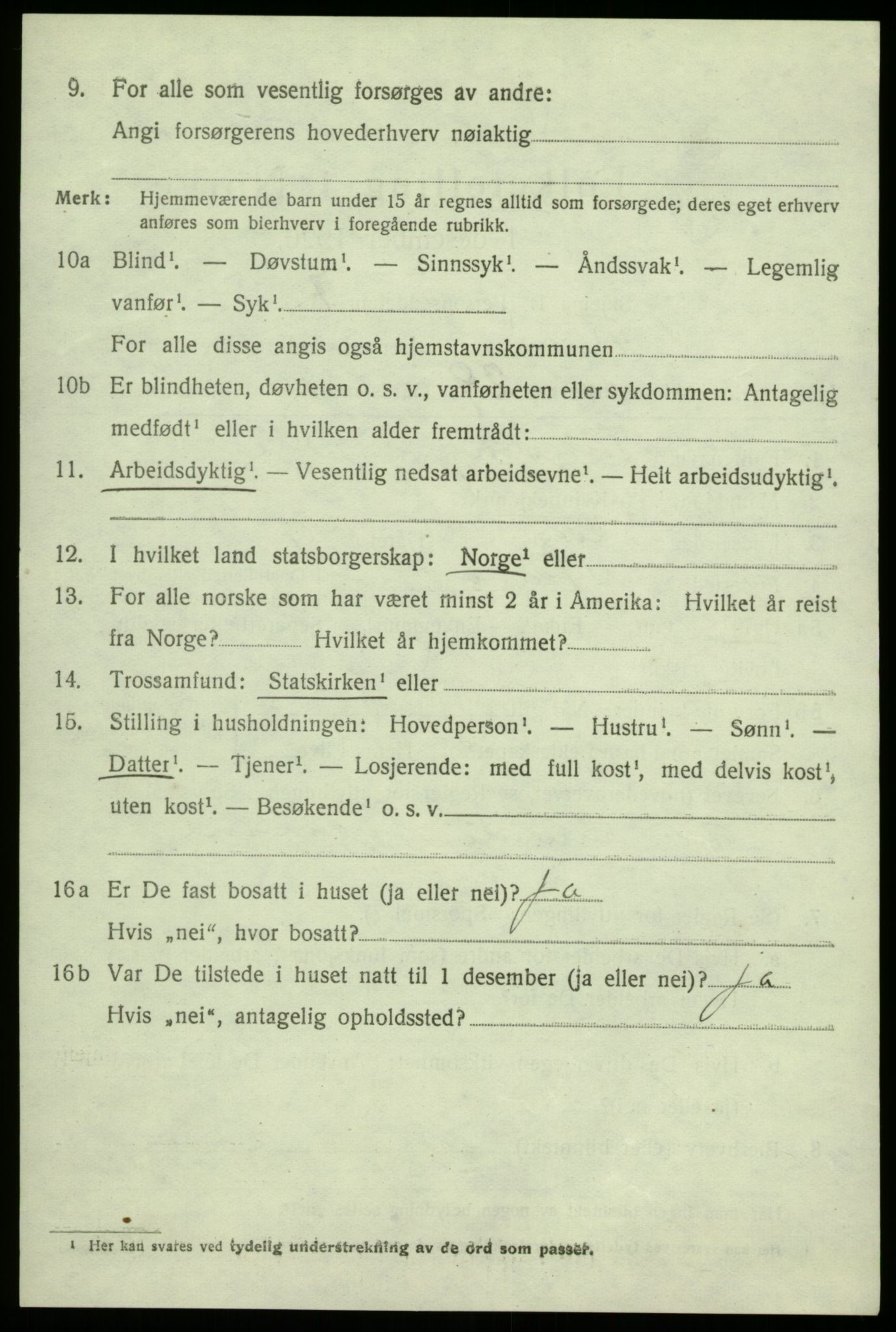 SAB, 1920 census for Fana, 1920, p. 4796