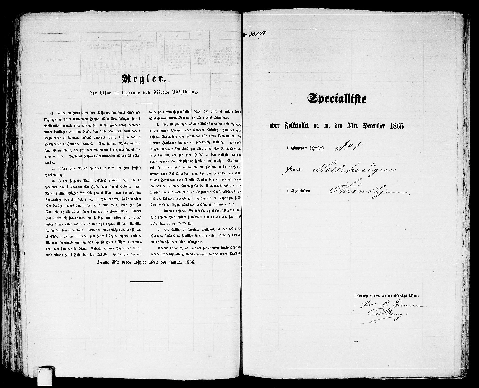 RA, 1865 census for Trondheim, 1865, p. 2323