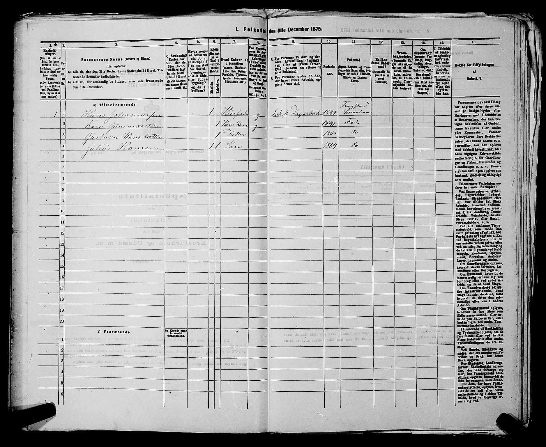 RA, 1875 census for 0231P Skedsmo, 1875, p. 581