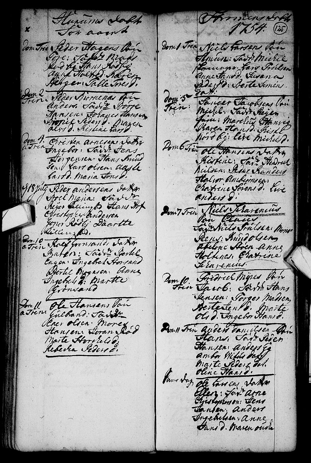 Hurum kirkebøker, AV/SAKO-A-229/F/Fa/L0002: Parish register (official) no. 2, 1733-1757, p. 125