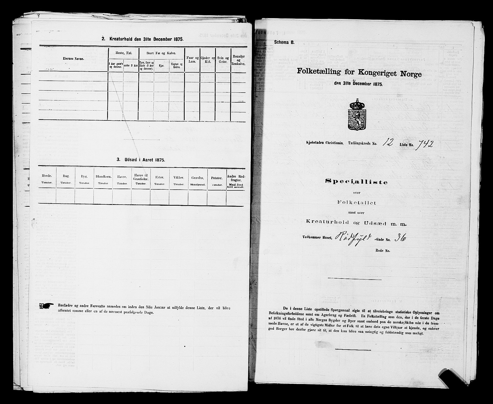 RA, 1875 census for 0301 Kristiania, 1875, p. 2261