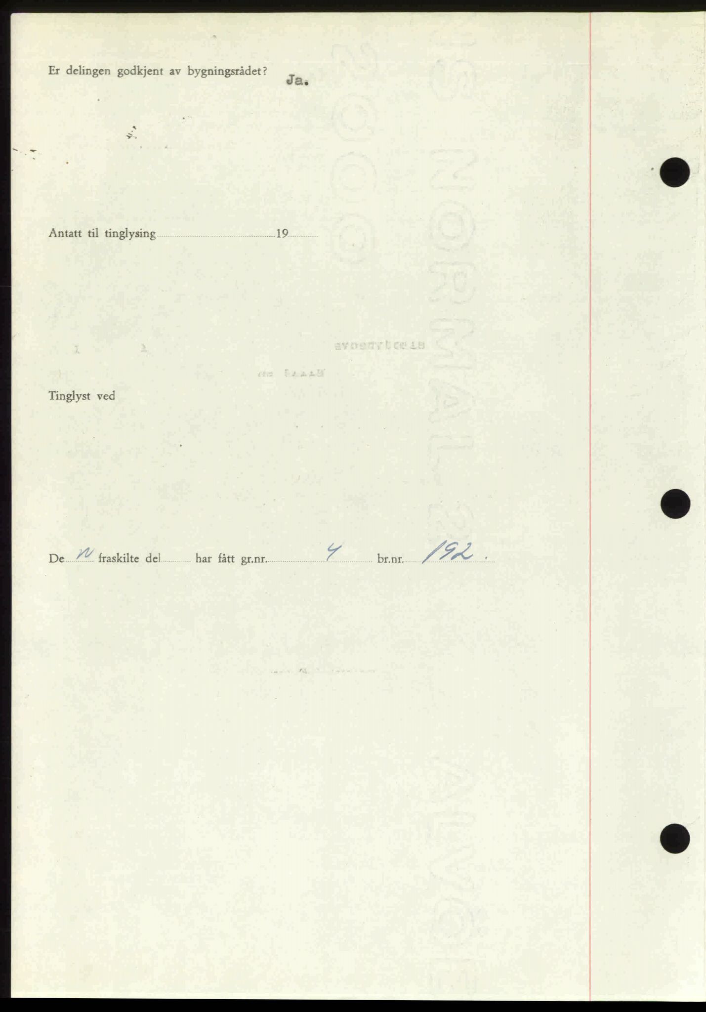 Follo sorenskriveri, SAO/A-10274/G/Ga/Gaa/L0085: Mortgage book no. I 85, 1948-1948, Diary no: : 3903/1948