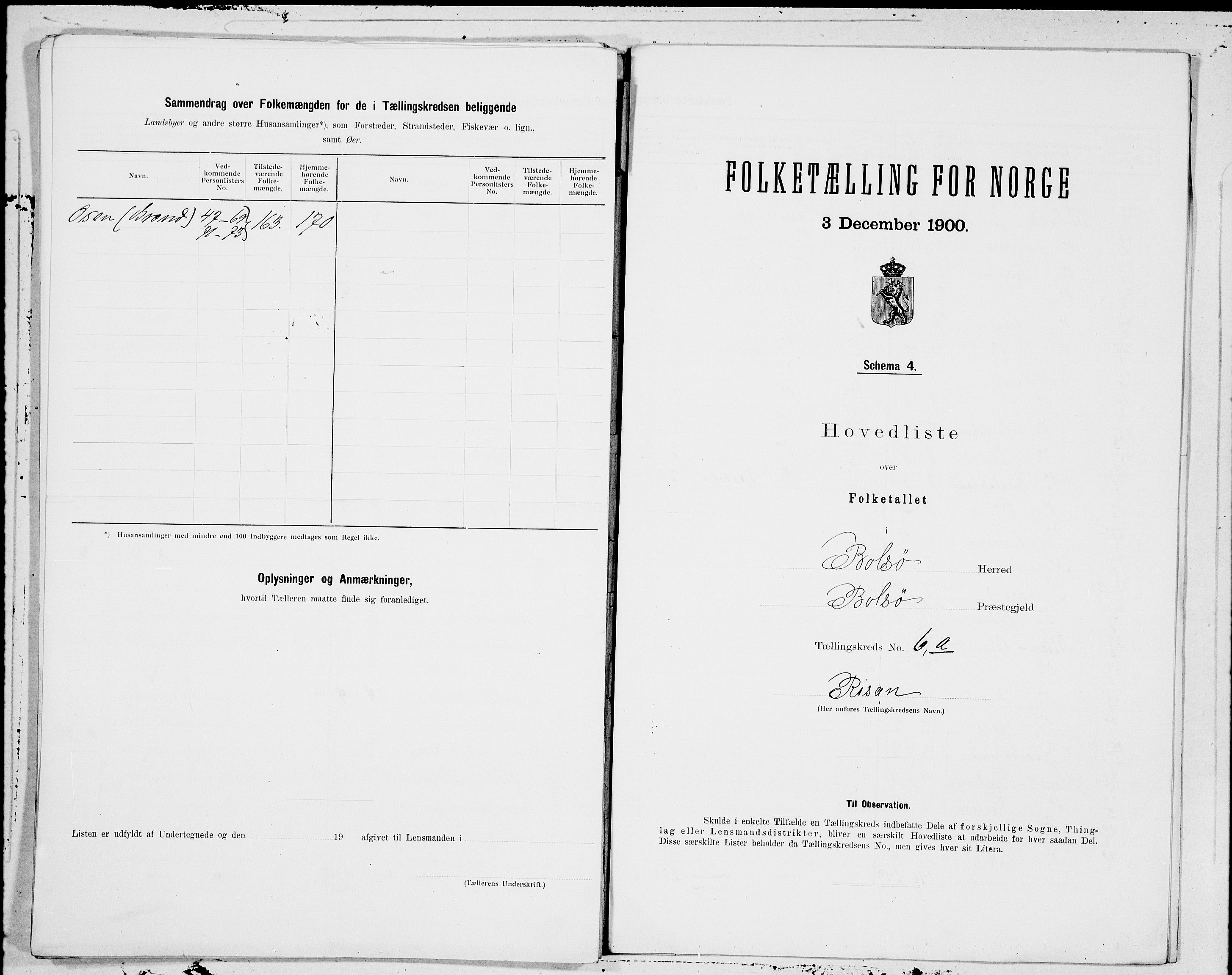 SAT, 1900 census for Bolsøy, 1900, p. 20