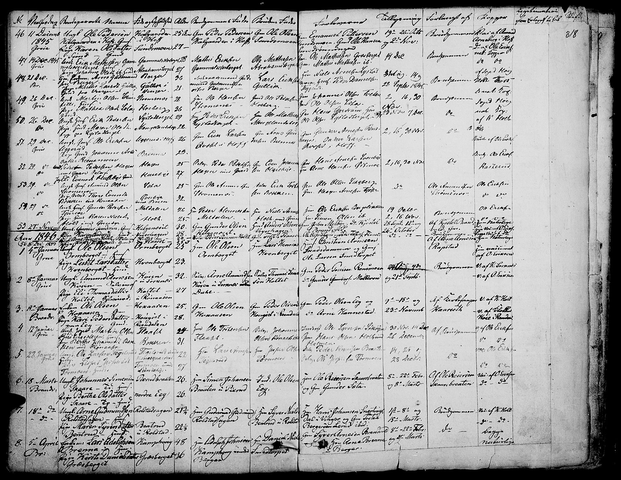 Grue prestekontor, AV/SAH-PREST-036/H/Ha/Haa/L0007: Parish register (official) no. 7, 1830-1847, p. 318