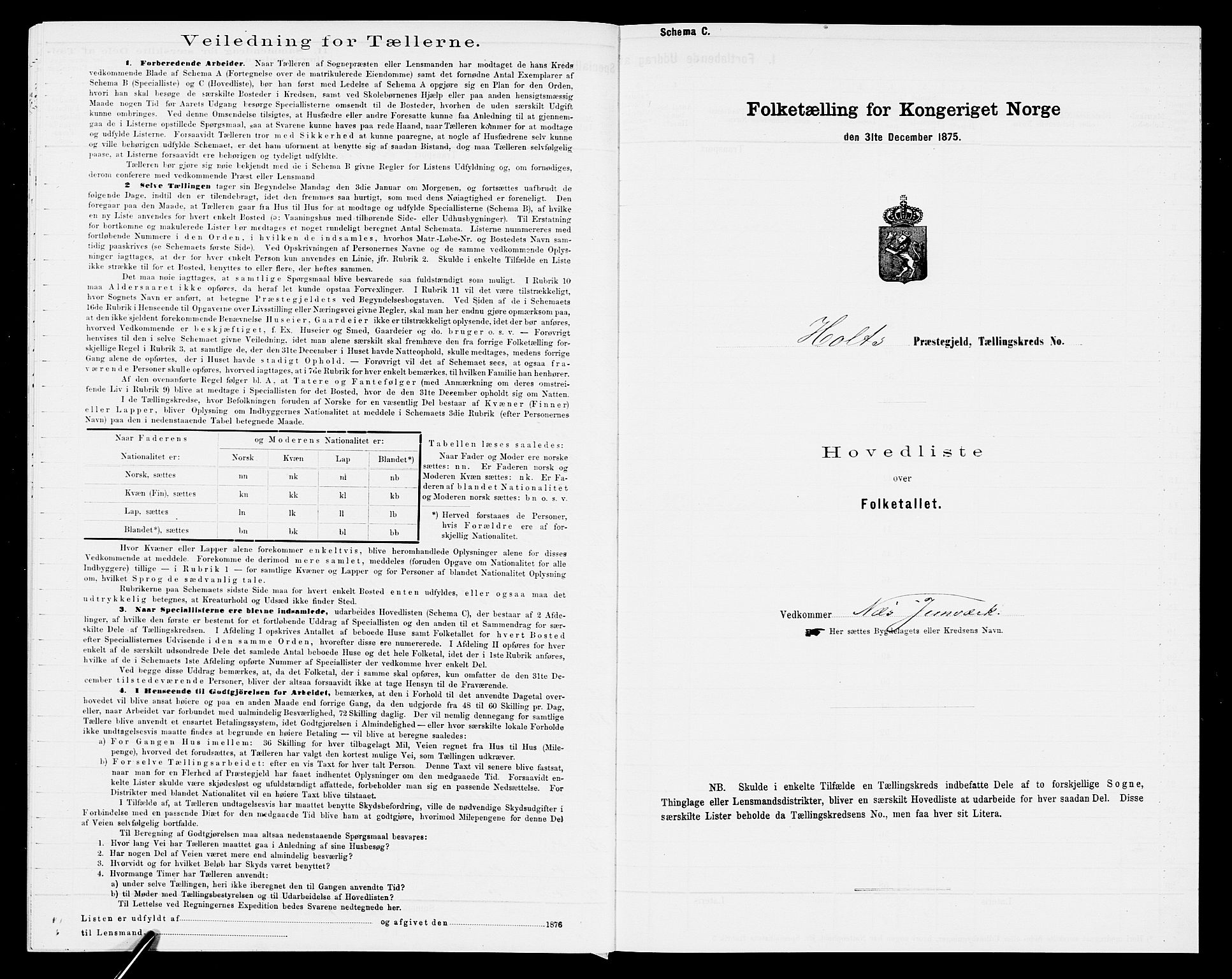 SAK, 1875 census for 0914L Holt/Holt, 1875, p. 21