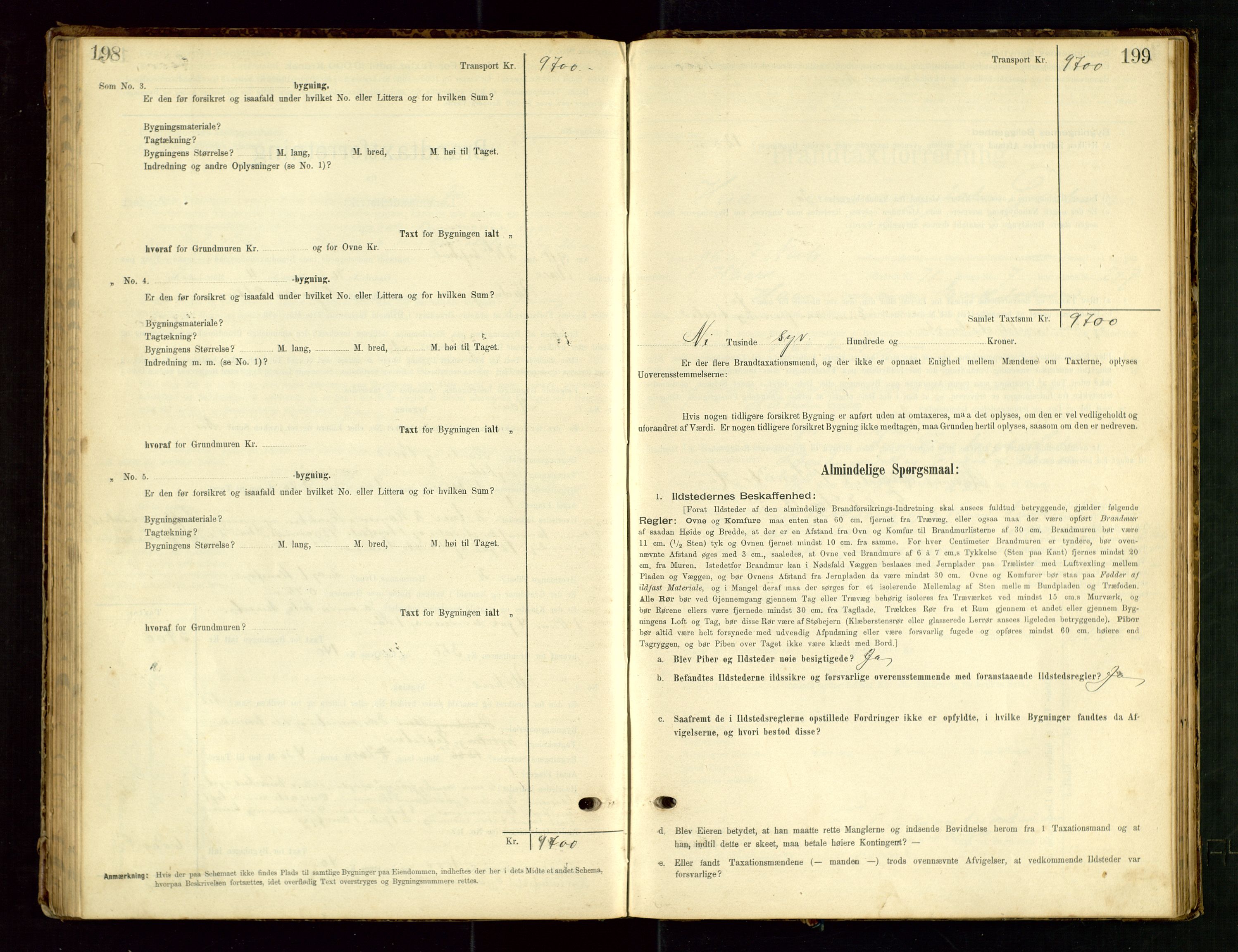 Hå lensmannskontor, SAST/A-100456/Goa/L0003: Takstprotokoll (skjema), 1895-1911, p. 198-199