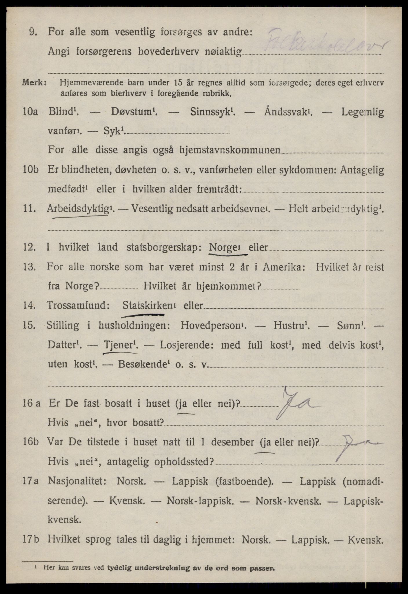 SAT, 1920 census for Meldal, 1920, p. 9146