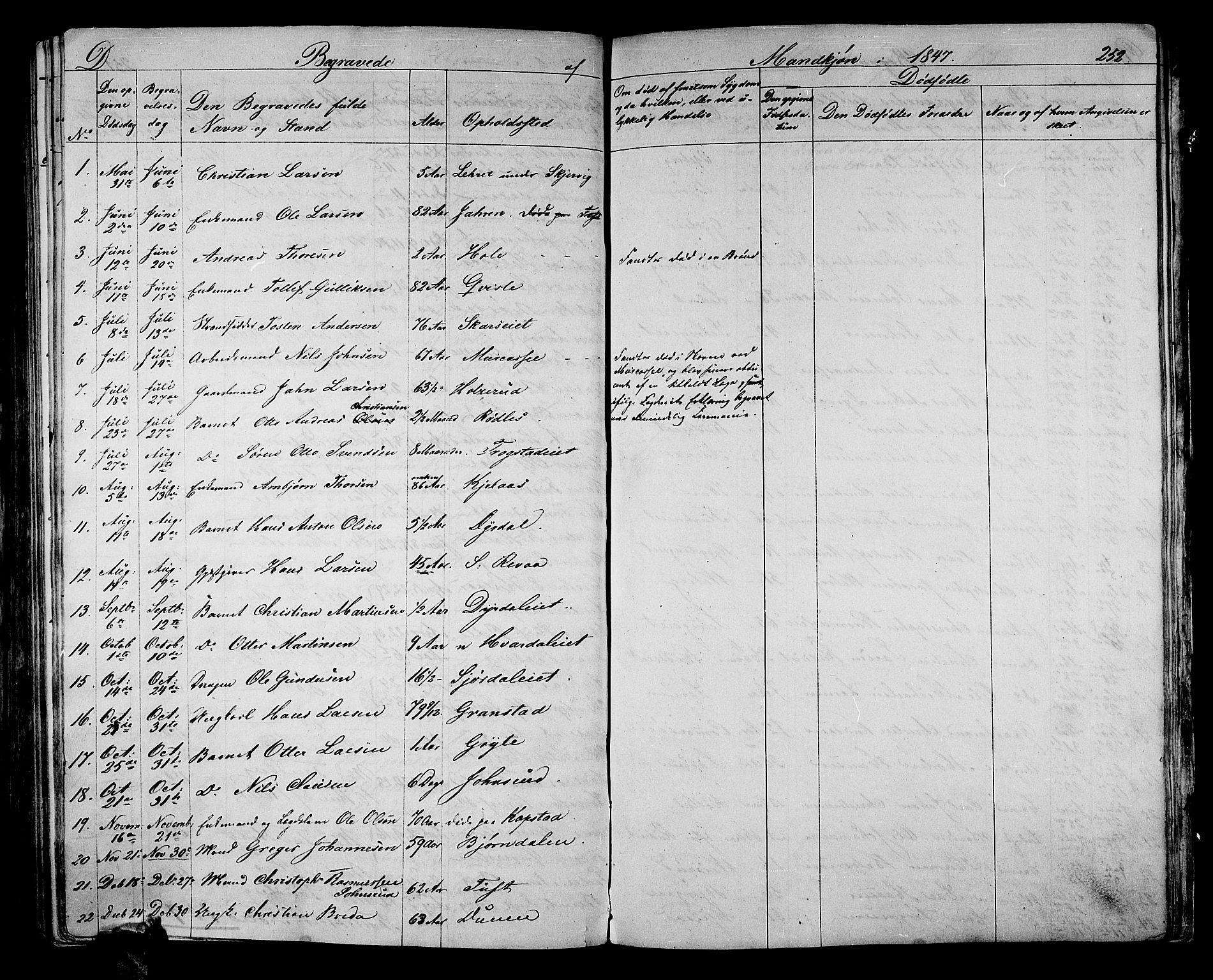 Sande Kirkebøker, SAKO/A-53/G/Ga/L0002: Parish register (copy) no. 2, 1847-1863, p. 252
