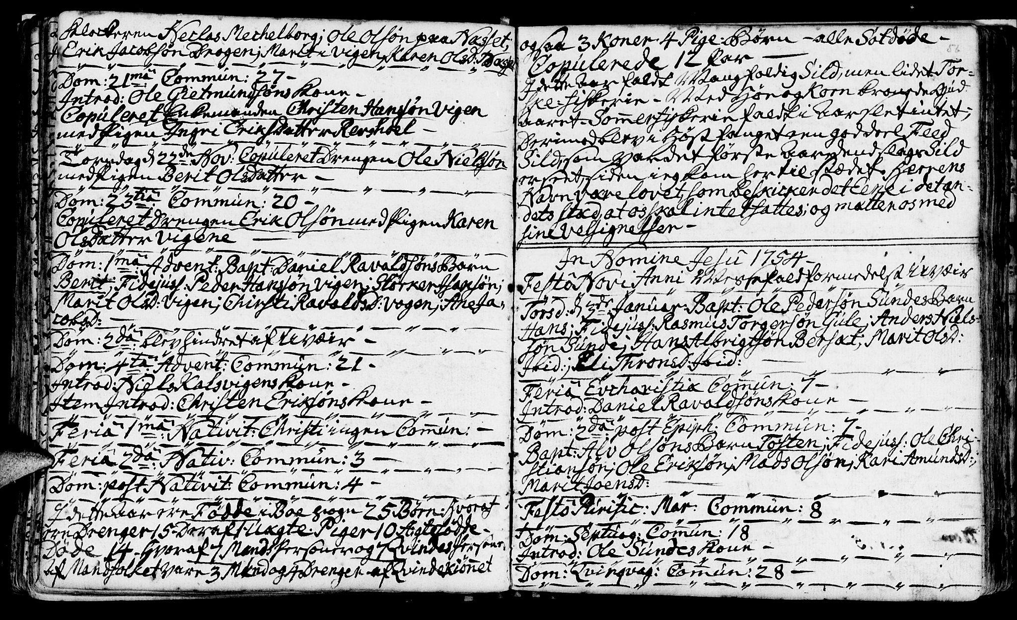 Ministerialprotokoller, klokkerbøker og fødselsregistre - Møre og Romsdal, SAT/A-1454/566/L0760: Parish register (official) no. 566A01, 1739-1766, p. 56