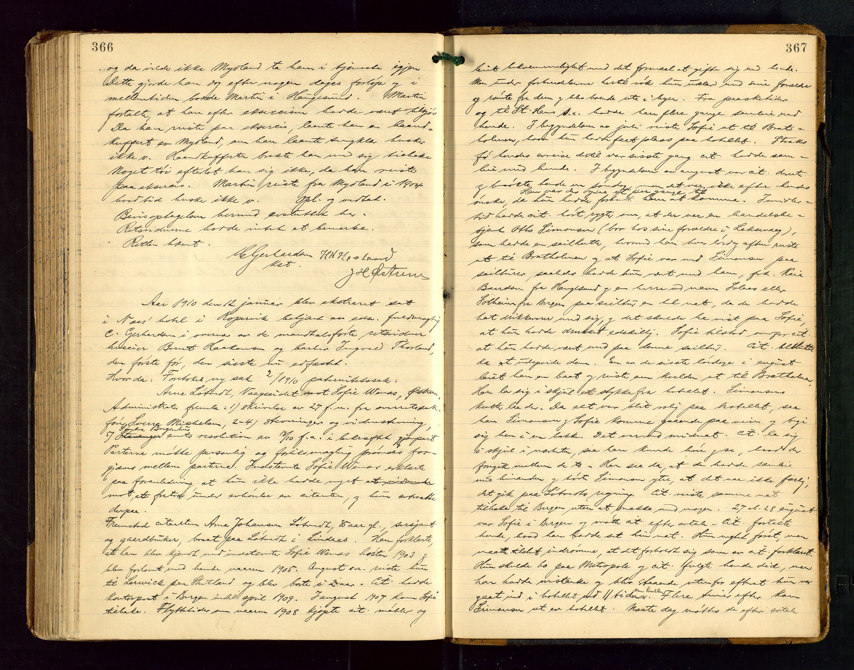 Karmsund sorenskriveri, AV/SAST-A-100311/01/I/IA/IABD/L0006: EKSTRARETTSPROTOKOLL, 1901-1911, p. 366-367