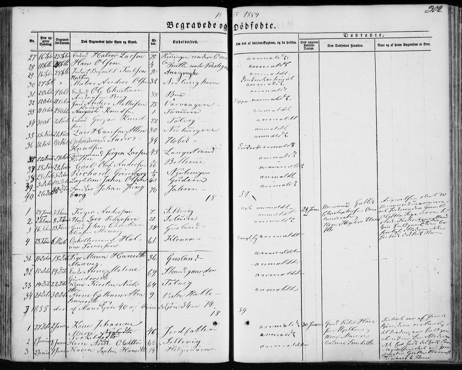 Brunlanes kirkebøker, AV/SAKO-A-342/F/Fa/L0004: Parish register (official) no. I 4, 1846-1862, p. 302