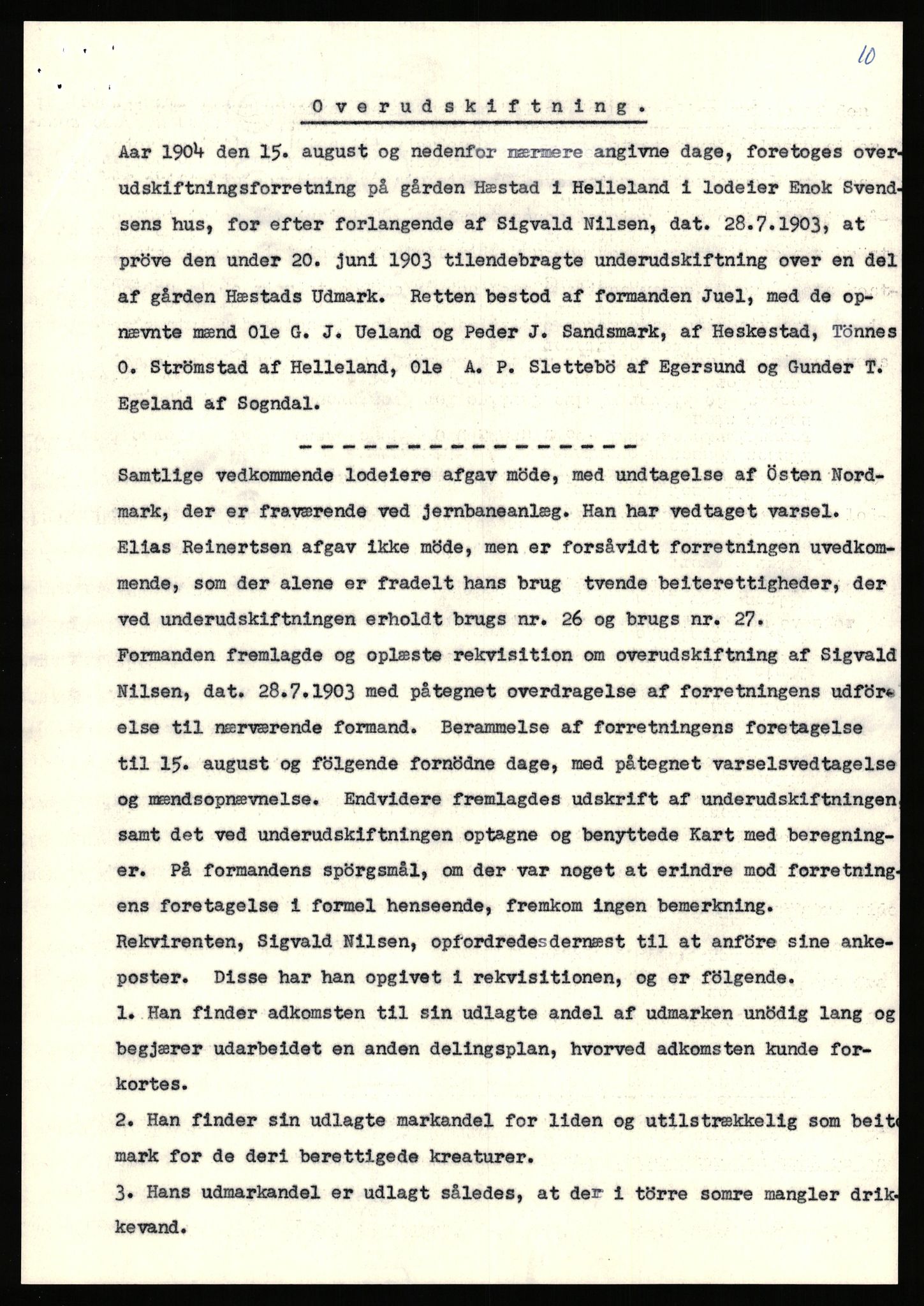 Statsarkivet i Stavanger, SAST/A-101971/03/Y/Yj/L0041: Avskrifter sortert etter gårdsnavn: Hustveit i Vikedal - Høivik indre, 1750-1930, p. 271