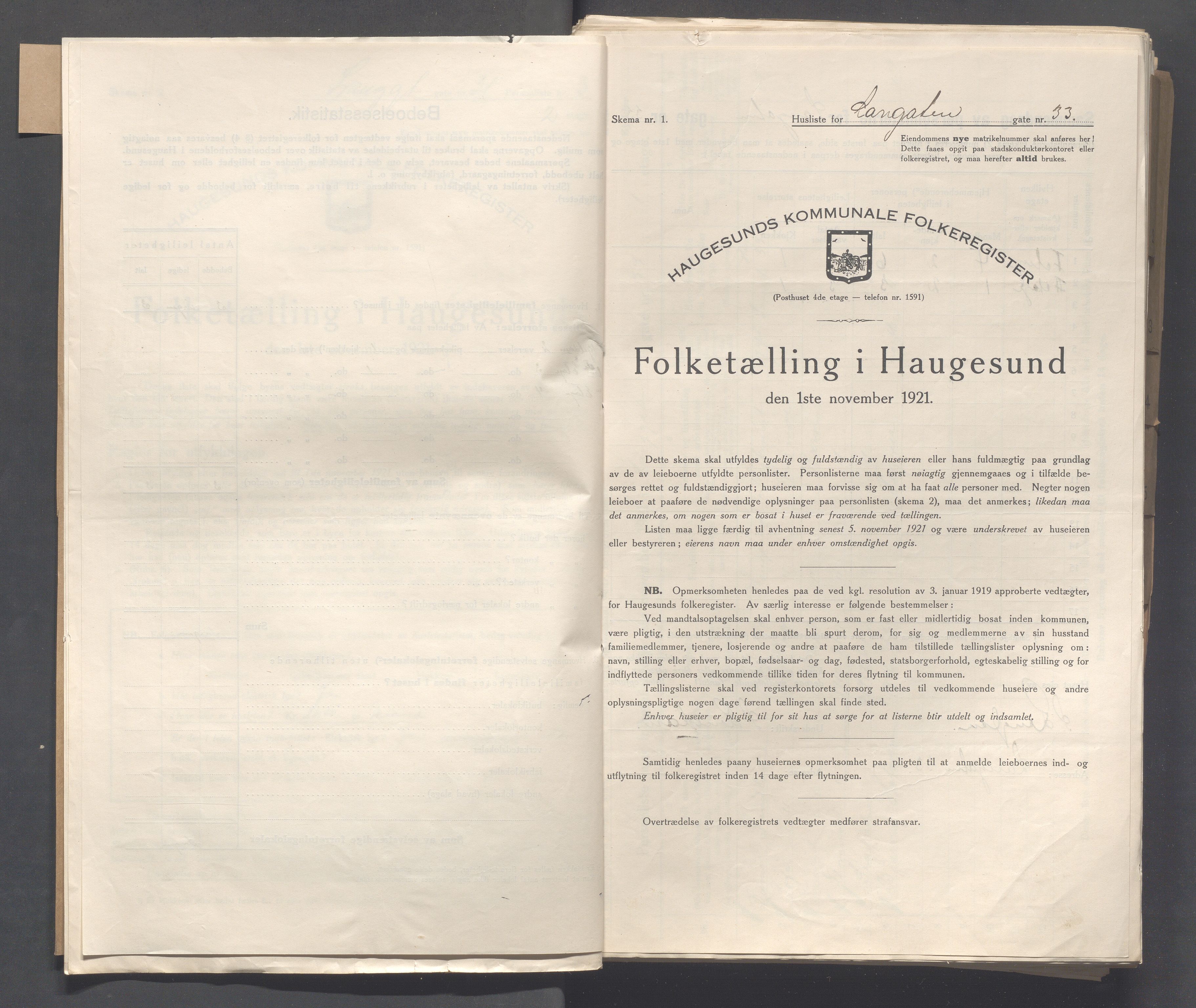 IKAR, Local census 1.11.1921 for Haugesund, 1921, p. 6271