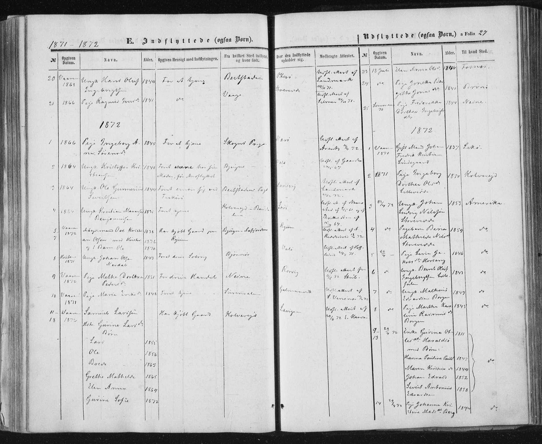 Ministerialprotokoller, klokkerbøker og fødselsregistre - Nord-Trøndelag, SAT/A-1458/784/L0670: Parish register (official) no. 784A05, 1860-1876, p. 27
