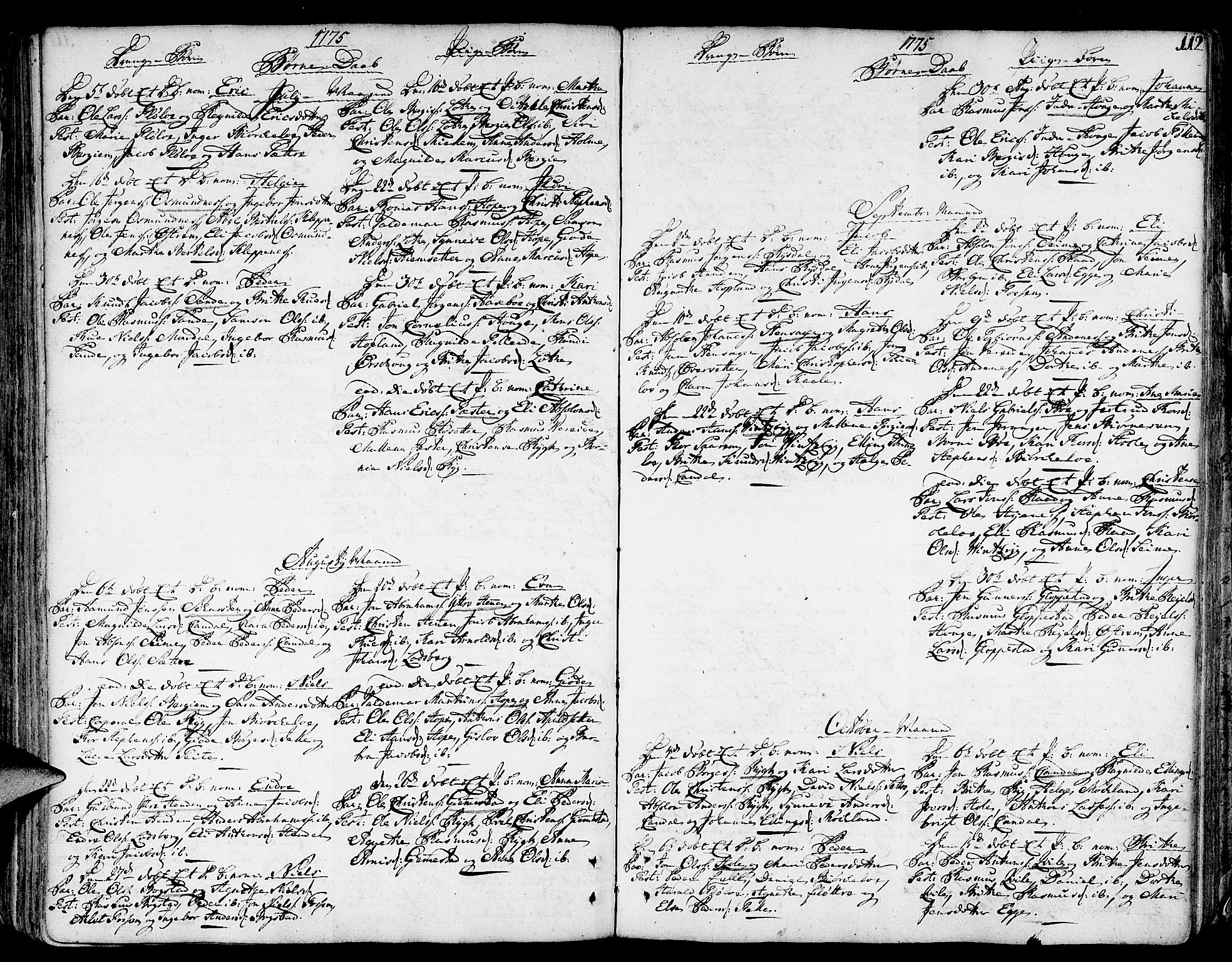 Gloppen sokneprestembete, AV/SAB-A-80101/H/Haa/Haaa/L0004: Parish register (official) no. A 4, 1758-1784, p. 112