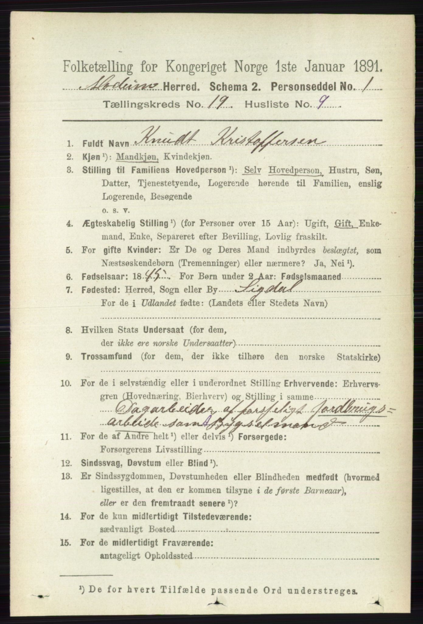RA, 1891 census for 0623 Modum, 1891, p. 7648