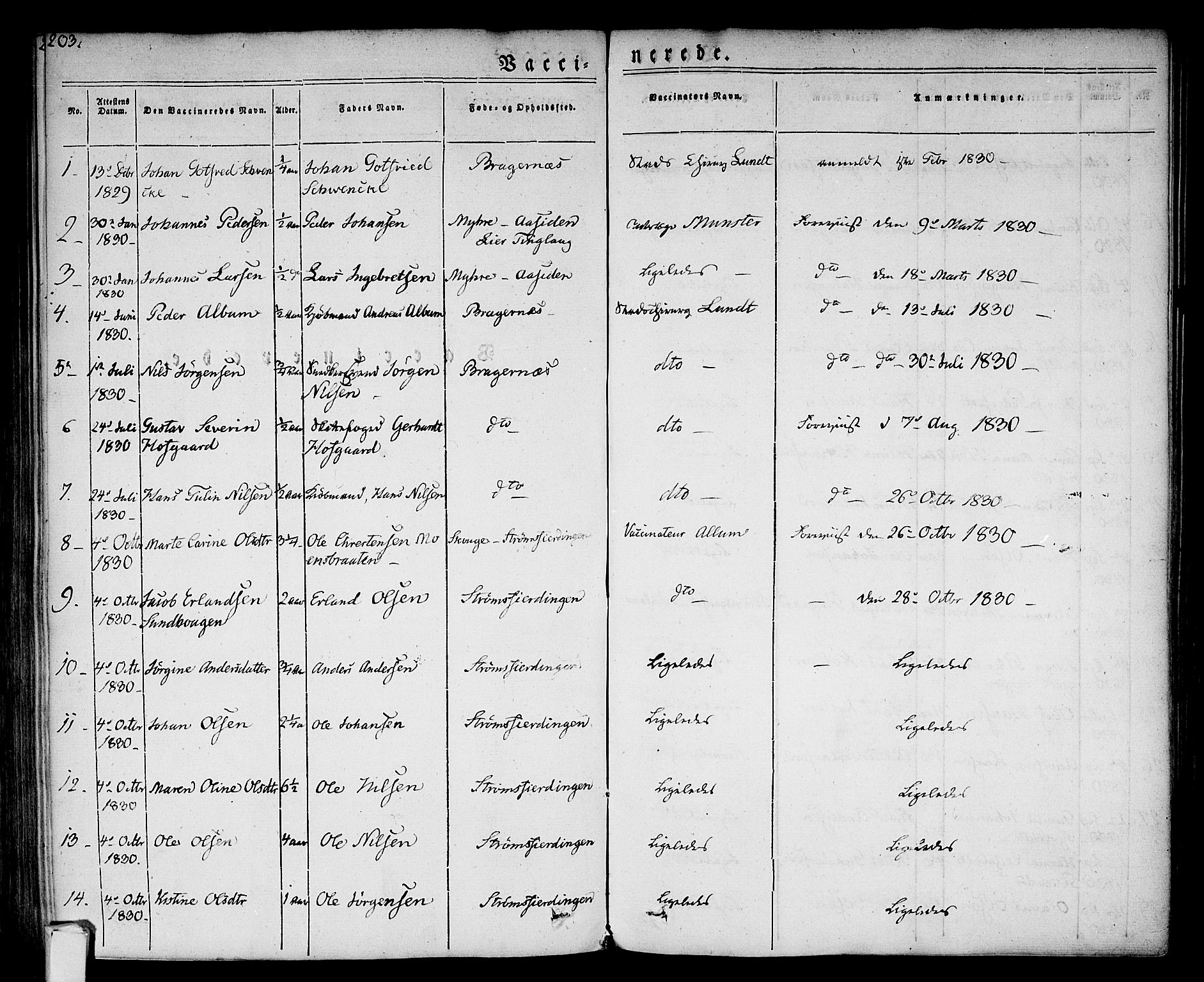 Bragernes kirkebøker, AV/SAKO-A-6/F/Fc/L0001: Parish register (official) no. III 1, 1830-1853, p. 203