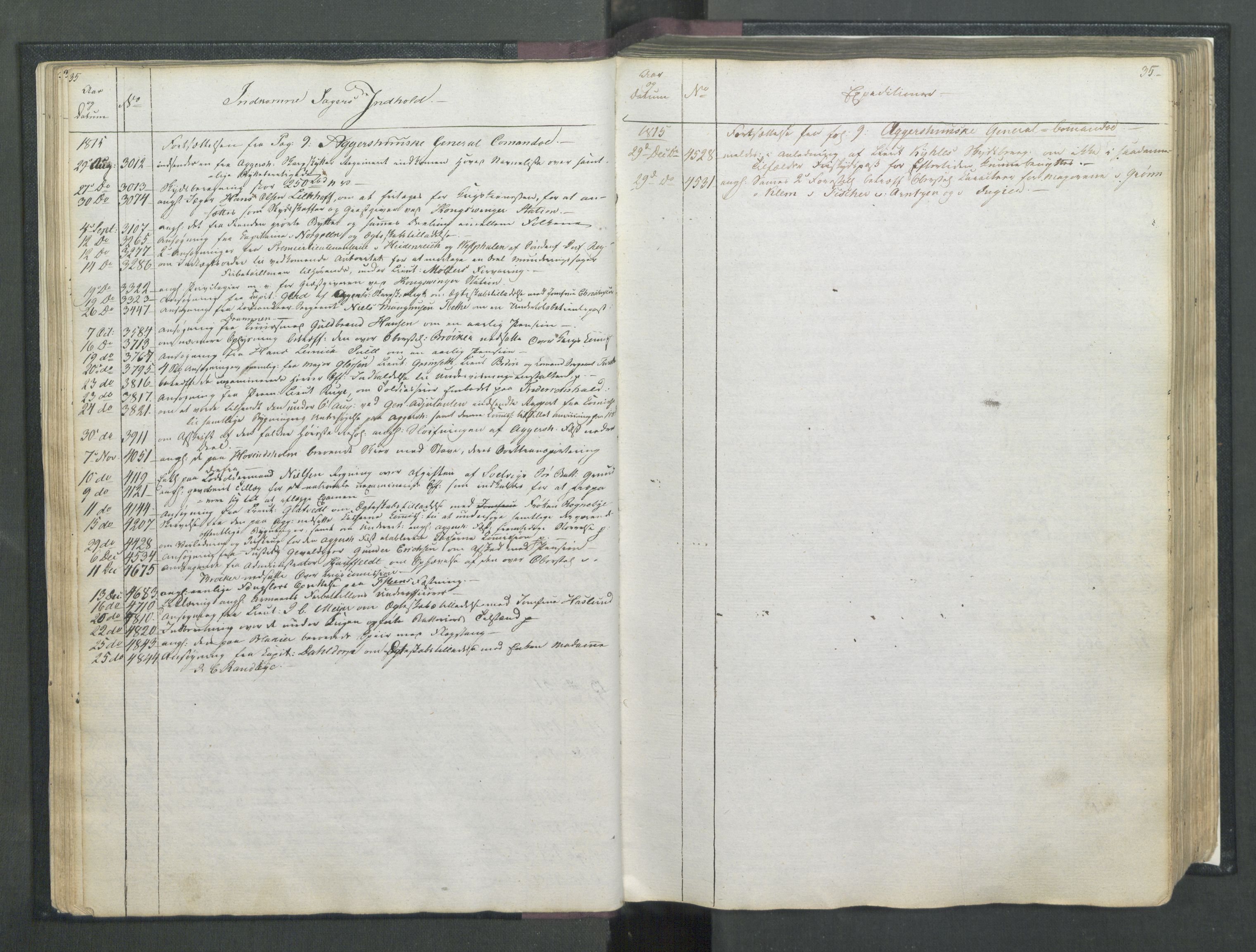 Armédepartementet, AV/RA-RAFA-3493/C/Ca/L0007: 6. Departements Register, 1815, p. 35