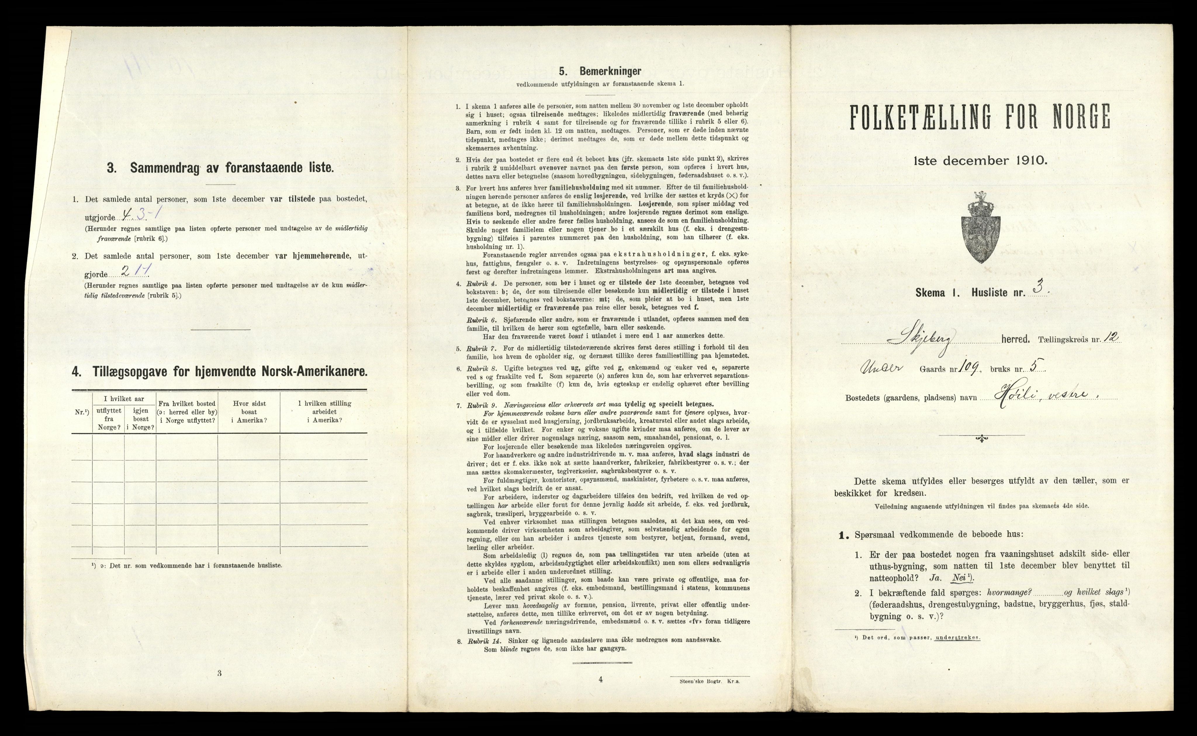 RA, 1910 census for Skjeberg, 1910, p. 1628