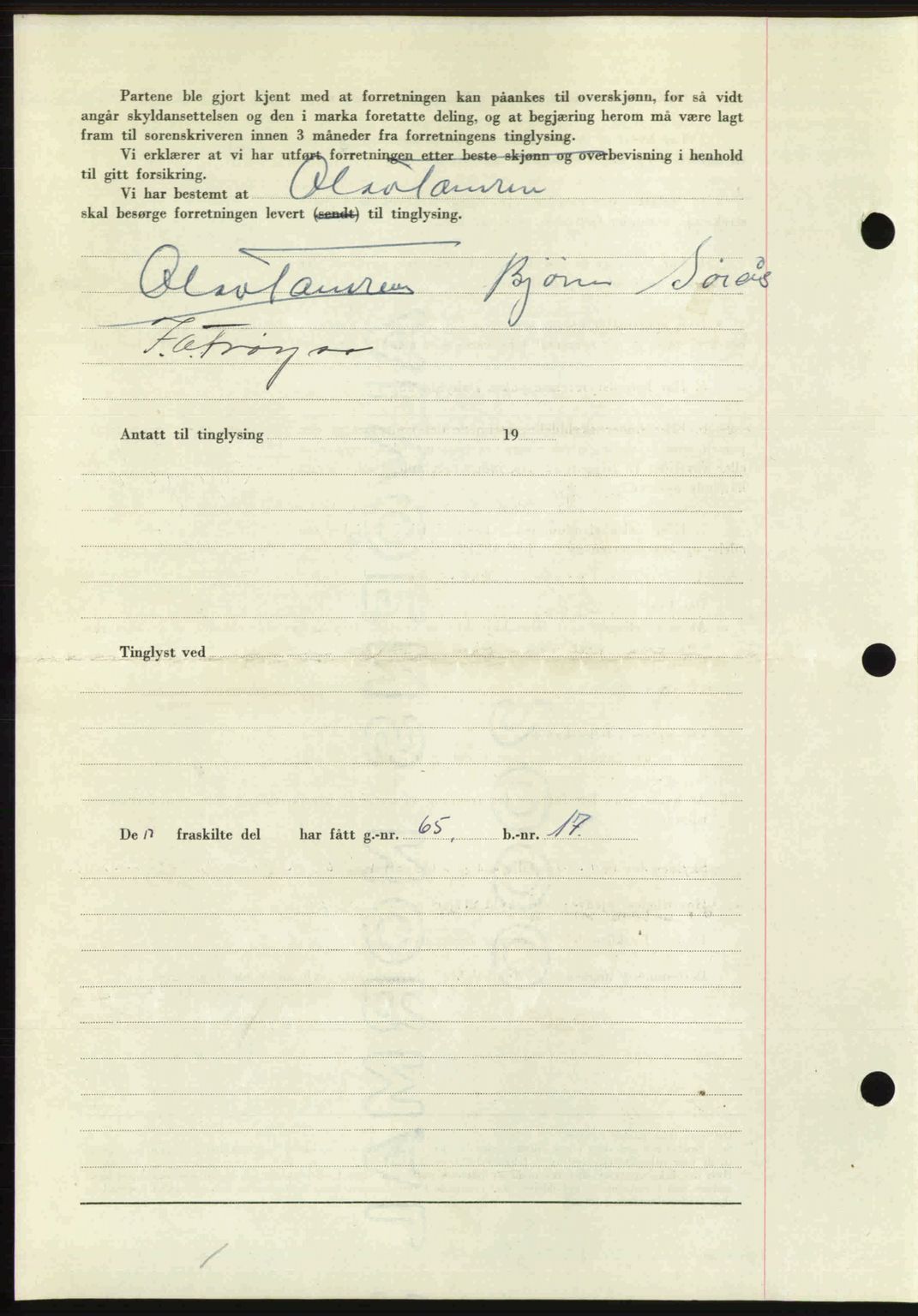 Romsdal sorenskriveri, AV/SAT-A-4149/1/2/2C: Mortgage book no. A27, 1948-1948, Diary no: : 2841/1948