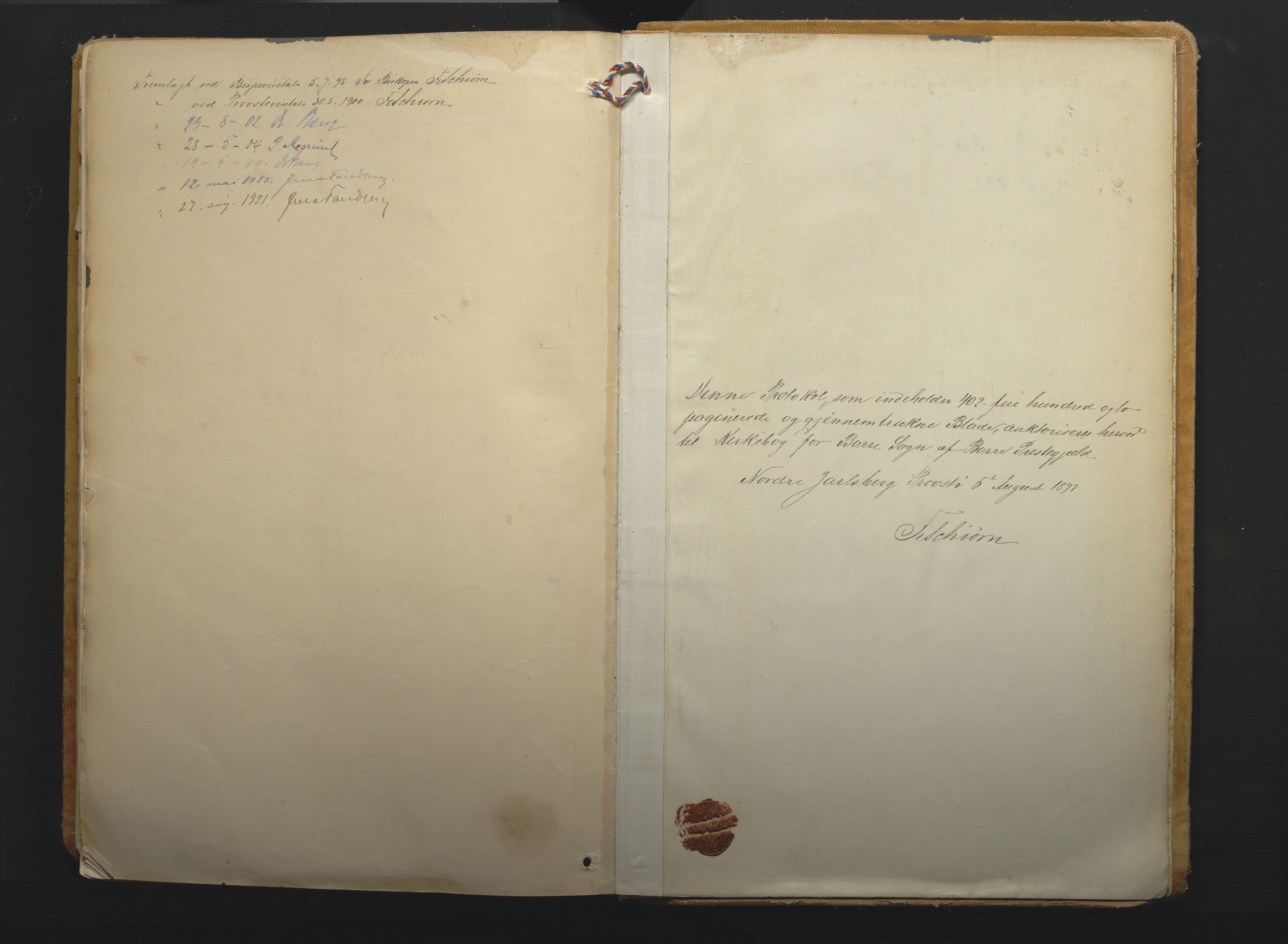 Borre kirkebøker, AV/SAKO-A-338/F/Fa/L0011: Parish register (official) no. I 11, 1897-1921