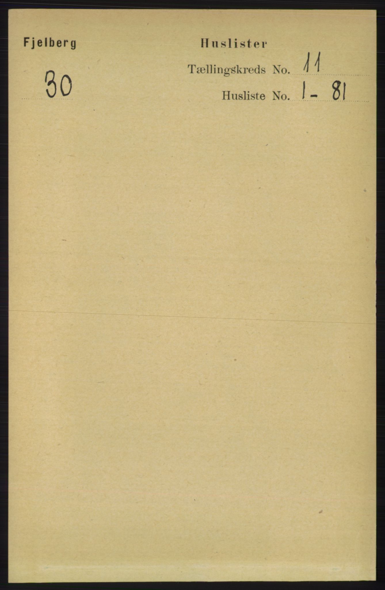 RA, 1891 census for 1213 Fjelberg, 1891, p. 4053