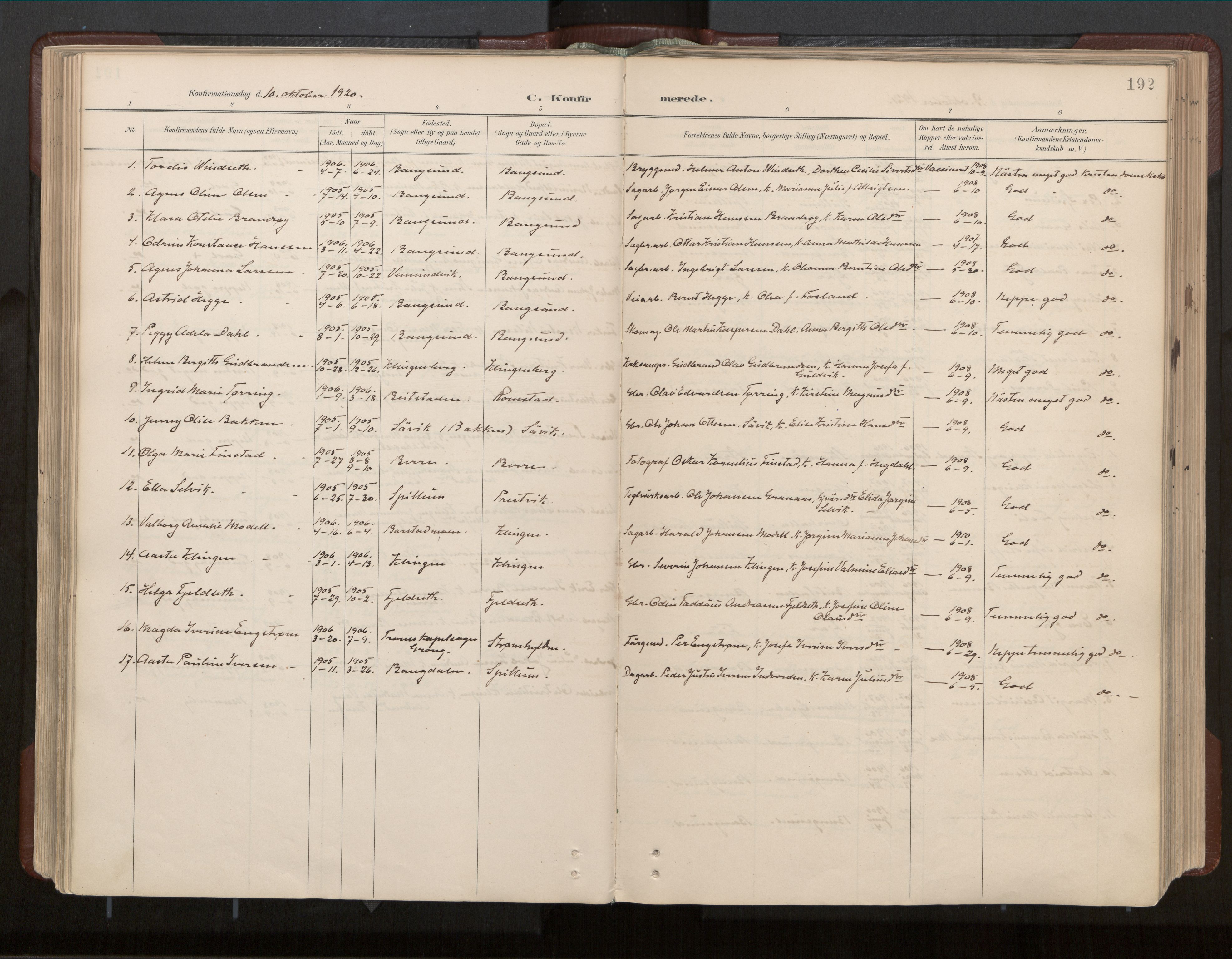 Ministerialprotokoller, klokkerbøker og fødselsregistre - Nord-Trøndelag, SAT/A-1458/770/L0589: Parish register (official) no. 770A03, 1887-1929, p. 192