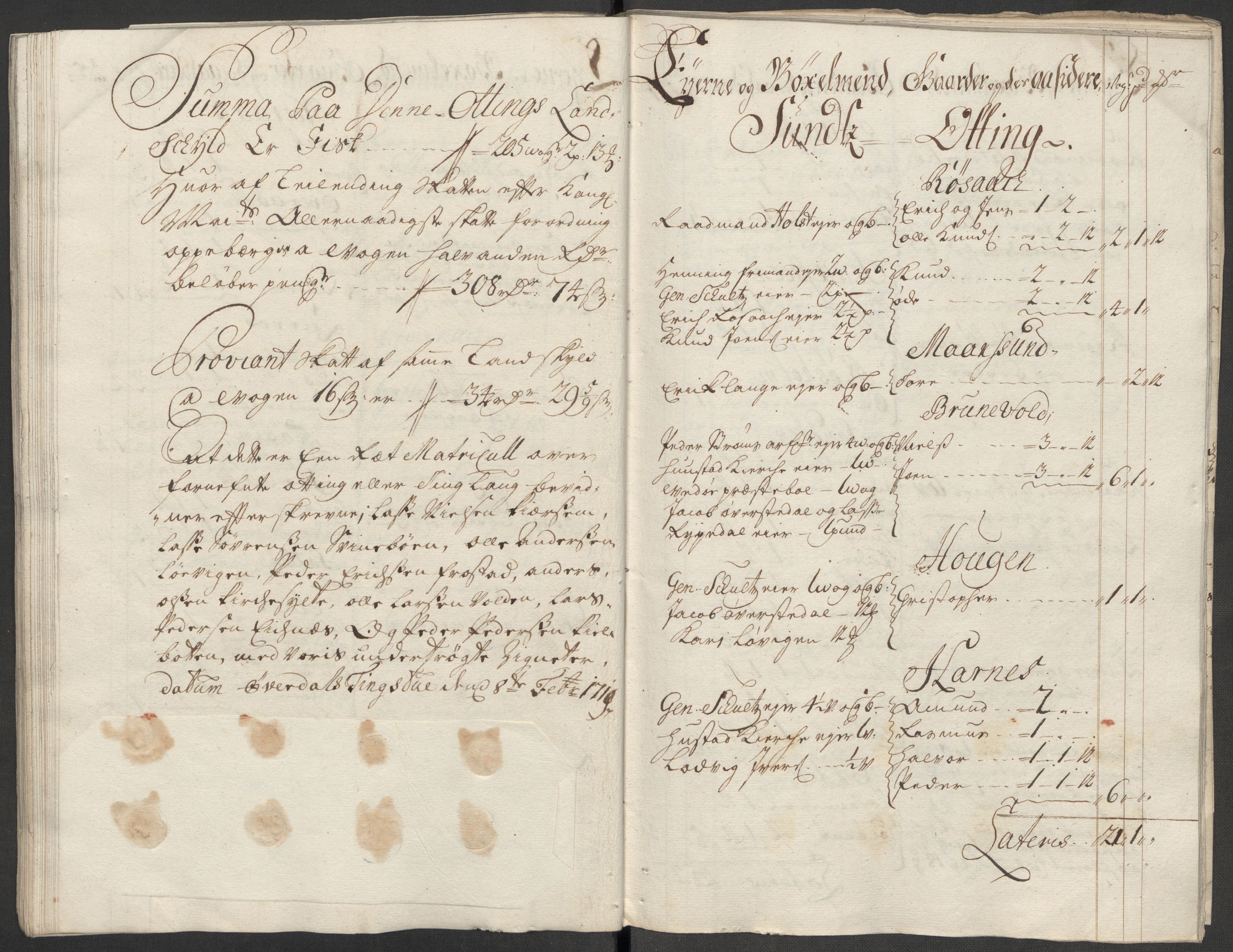 Rentekammeret inntil 1814, Reviderte regnskaper, Fogderegnskap, RA/EA-4092/R55/L3665: Fogderegnskap Romsdal, 1718, p. 59