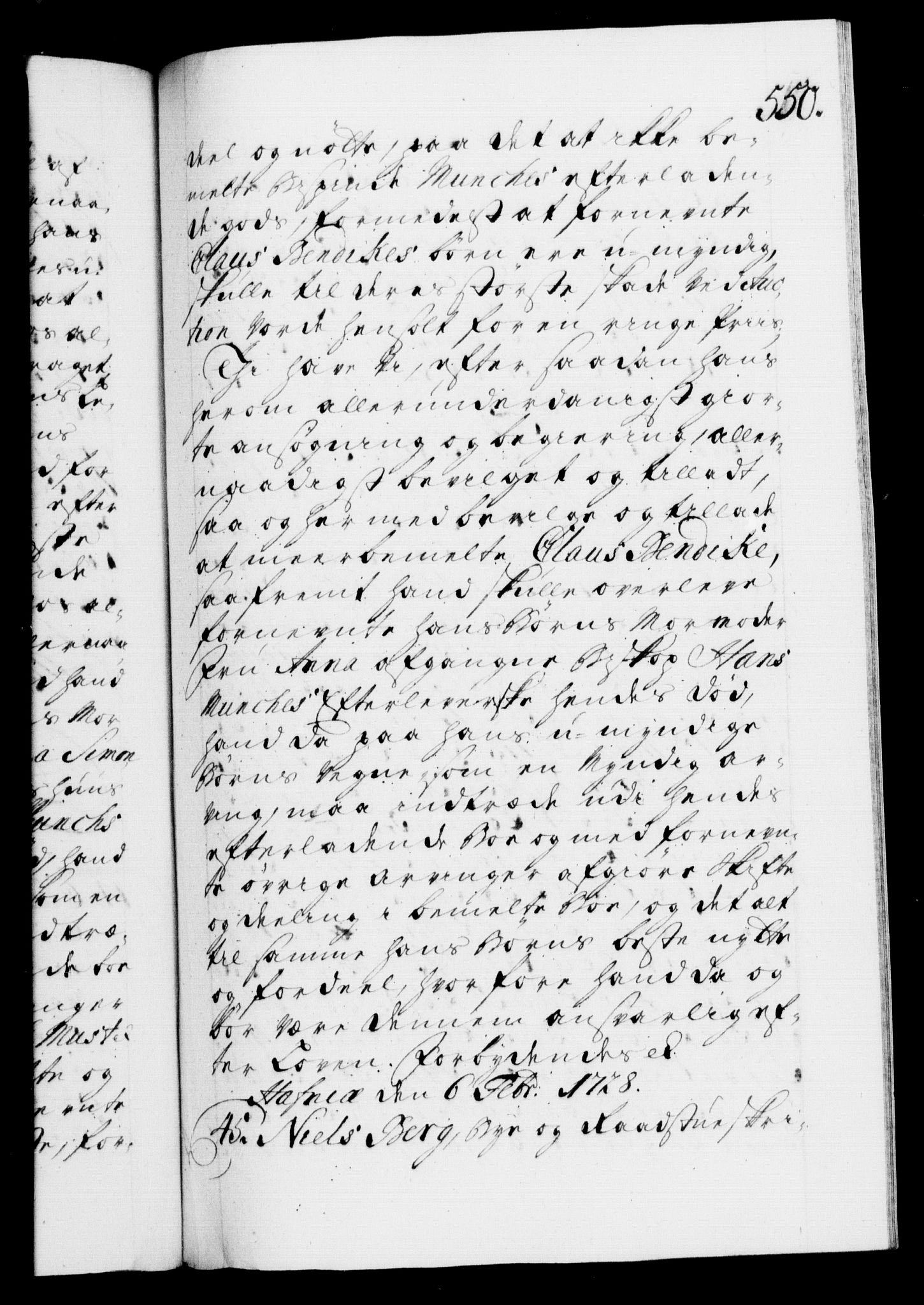 Danske Kanselli 1572-1799, AV/RA-EA-3023/F/Fc/Fca/Fcaa/L0025: Norske registre, 1726-1728, p. 550a