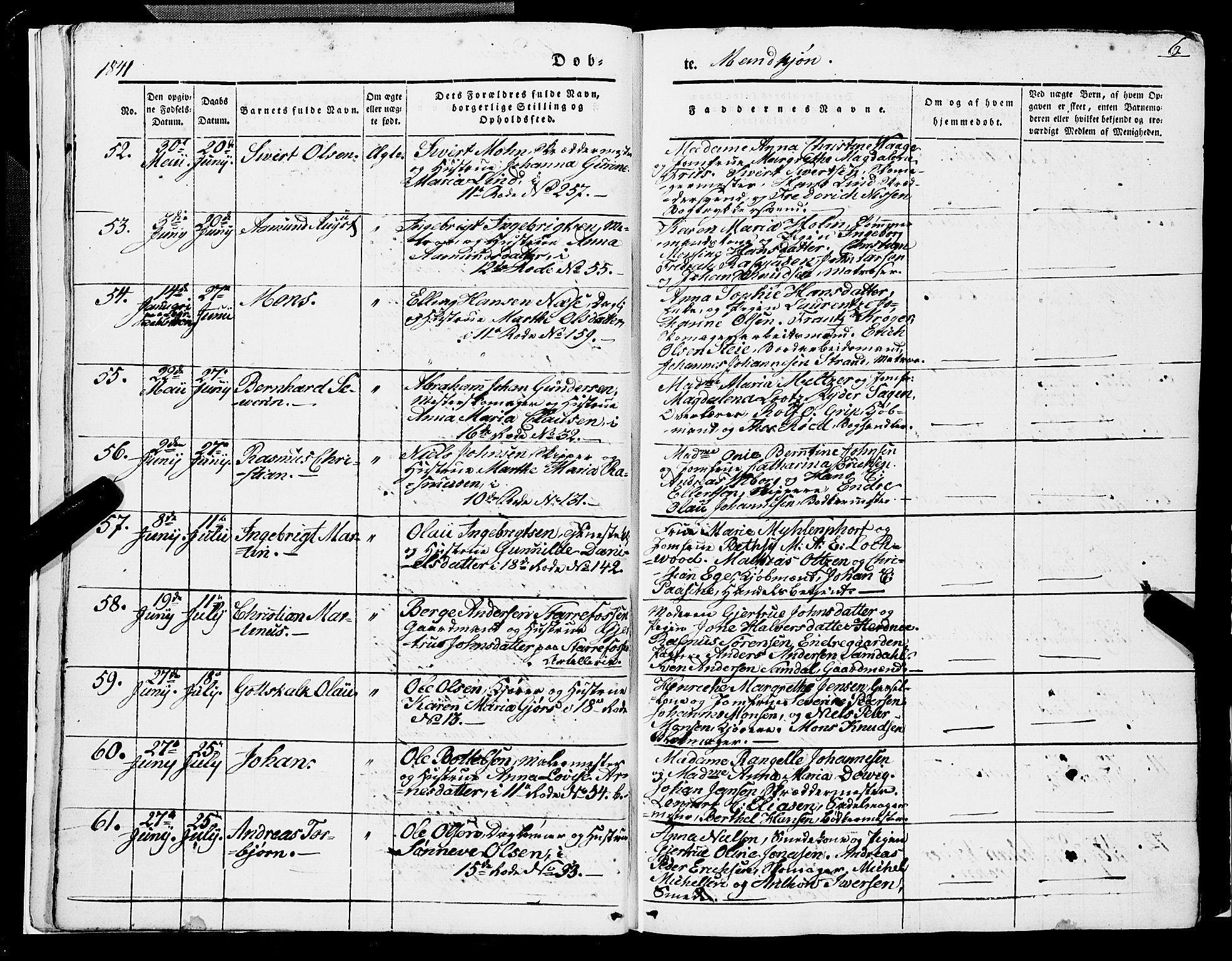 Domkirken sokneprestembete, AV/SAB-A-74801/H/Haa/L0019: Parish register (official) no. B 2, 1841-1851, p. 6