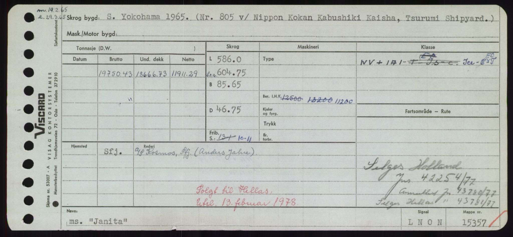 Sjøfartsdirektoratet med forløpere, Skipsmålingen, RA/S-1627/H/Hd/L0019: Fartøy, J, p. 153