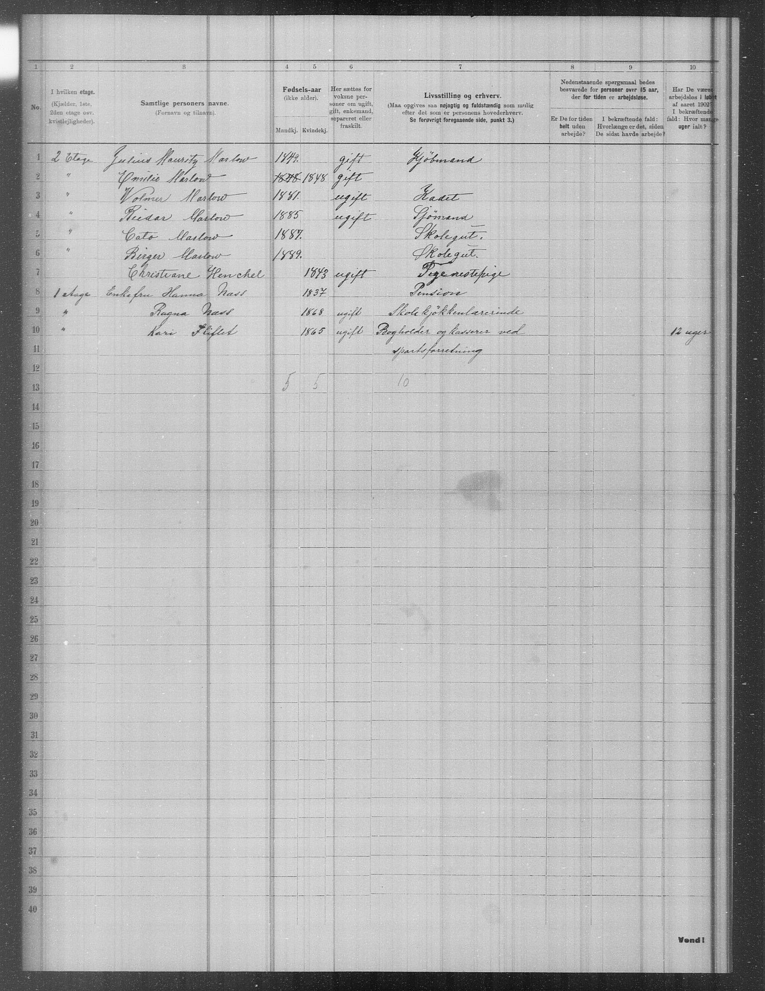 OBA, Municipal Census 1902 for Kristiania, 1902, p. 11239