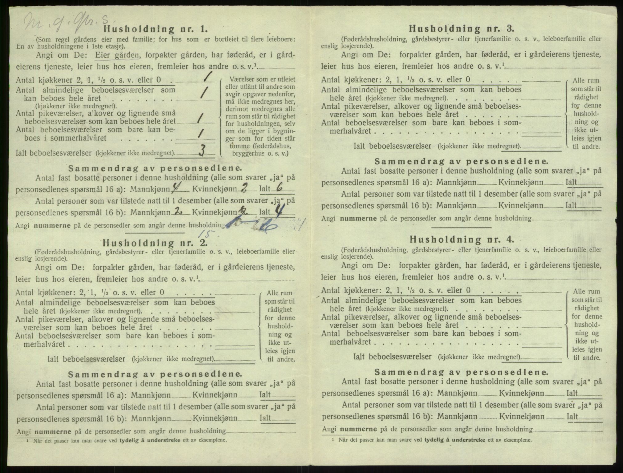 SAB, 1920 census for Lindås, 1920, p. 381